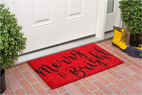 Mary and Bright Christmas welcome mat