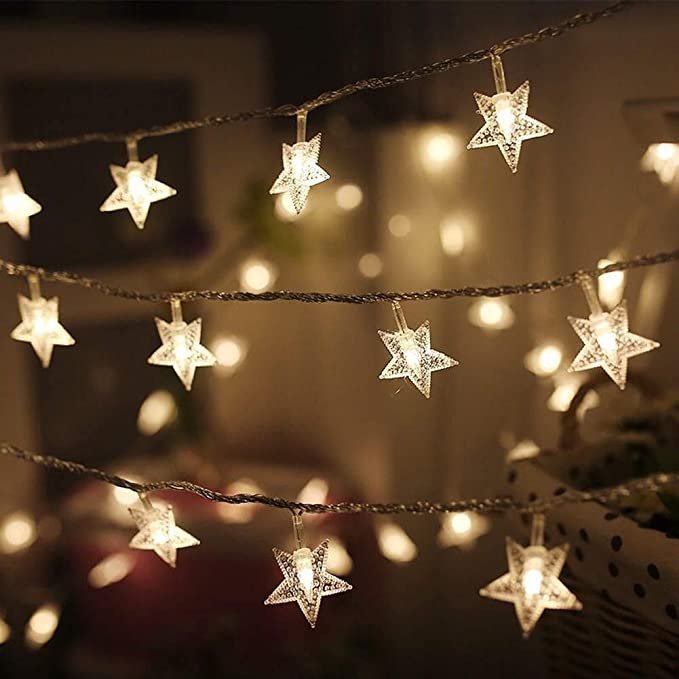 white star christmas lights for porch or front door