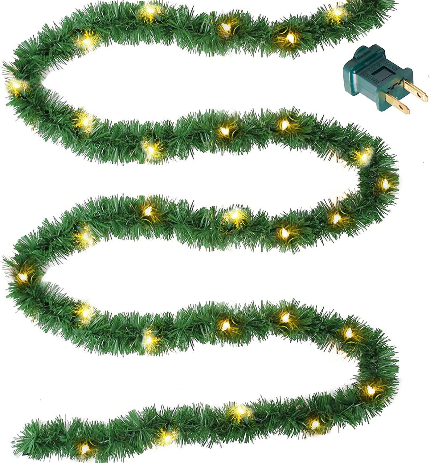 Prelit garland for outdoor use entrway christmas