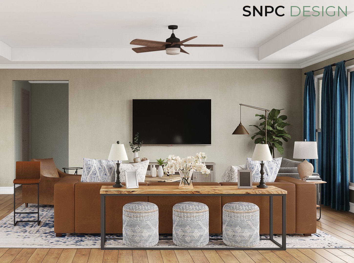 3D rendering eDesign Living Room