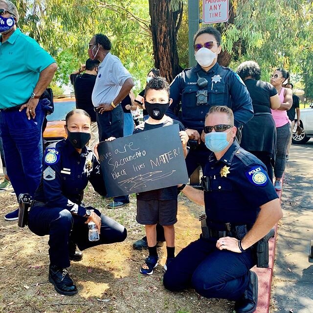 You may not want to march with cops but my son does even as he is afraid of becoming just another casualty. We need to let these cops know we are human and we matter and it starts here We are Sacramento
