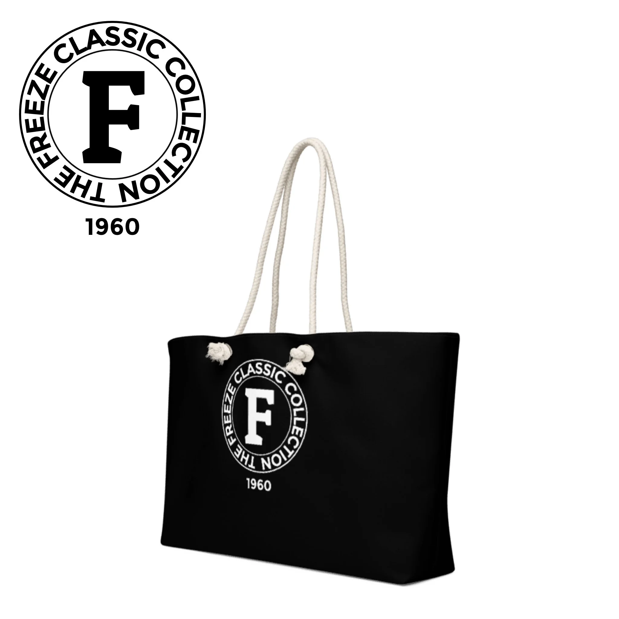 The Freeze Black Oversized weekender bag