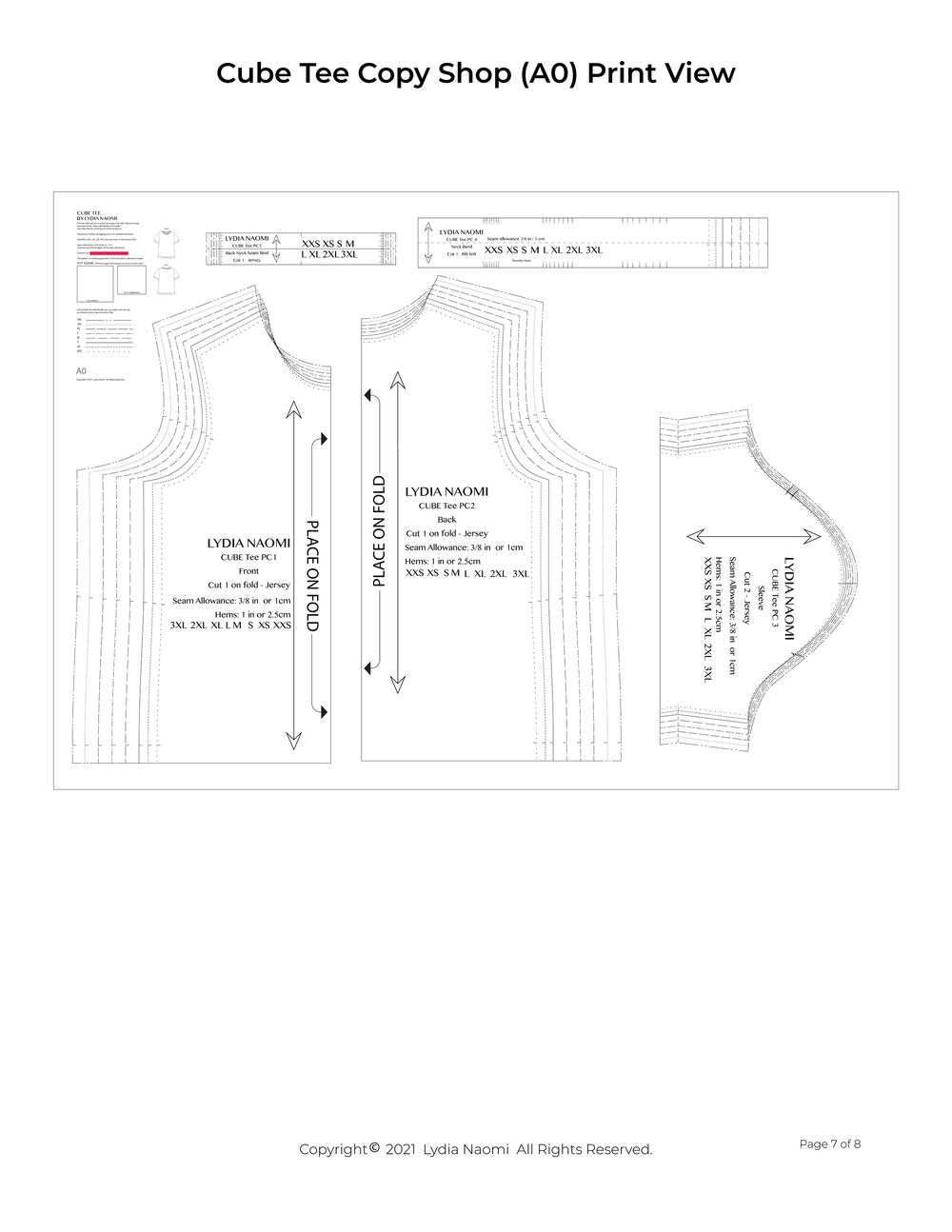 Cube Tee PDF Sewing Pattern — LYDIA NAOMI cube-tee-pdf-sewing-pattern-lydia-naomi