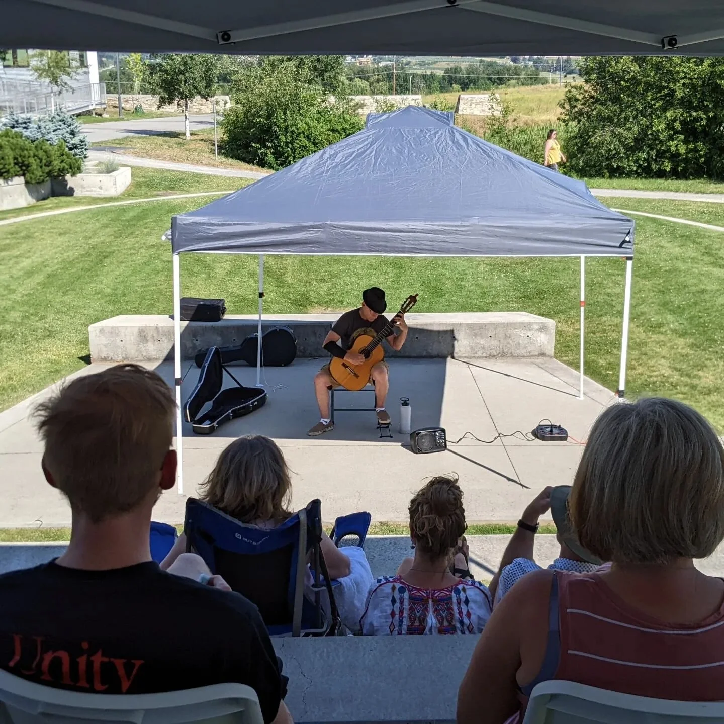 A few photos from yesterday's open mic! Beautiful weather, food and of course music!
