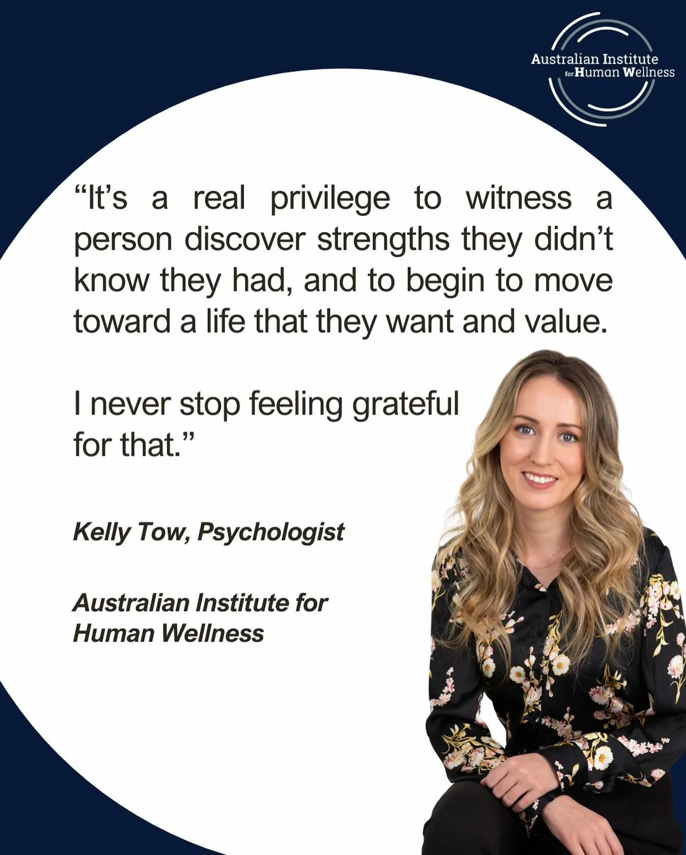 We recently caught up with Psychologist Kelly Tow about all things psychology, PhD, and client support in our series Questions with Clinicians.

Find the whole interview on the AUSIHW blog through our website at www.ausihw.com.au

Want to book in wth