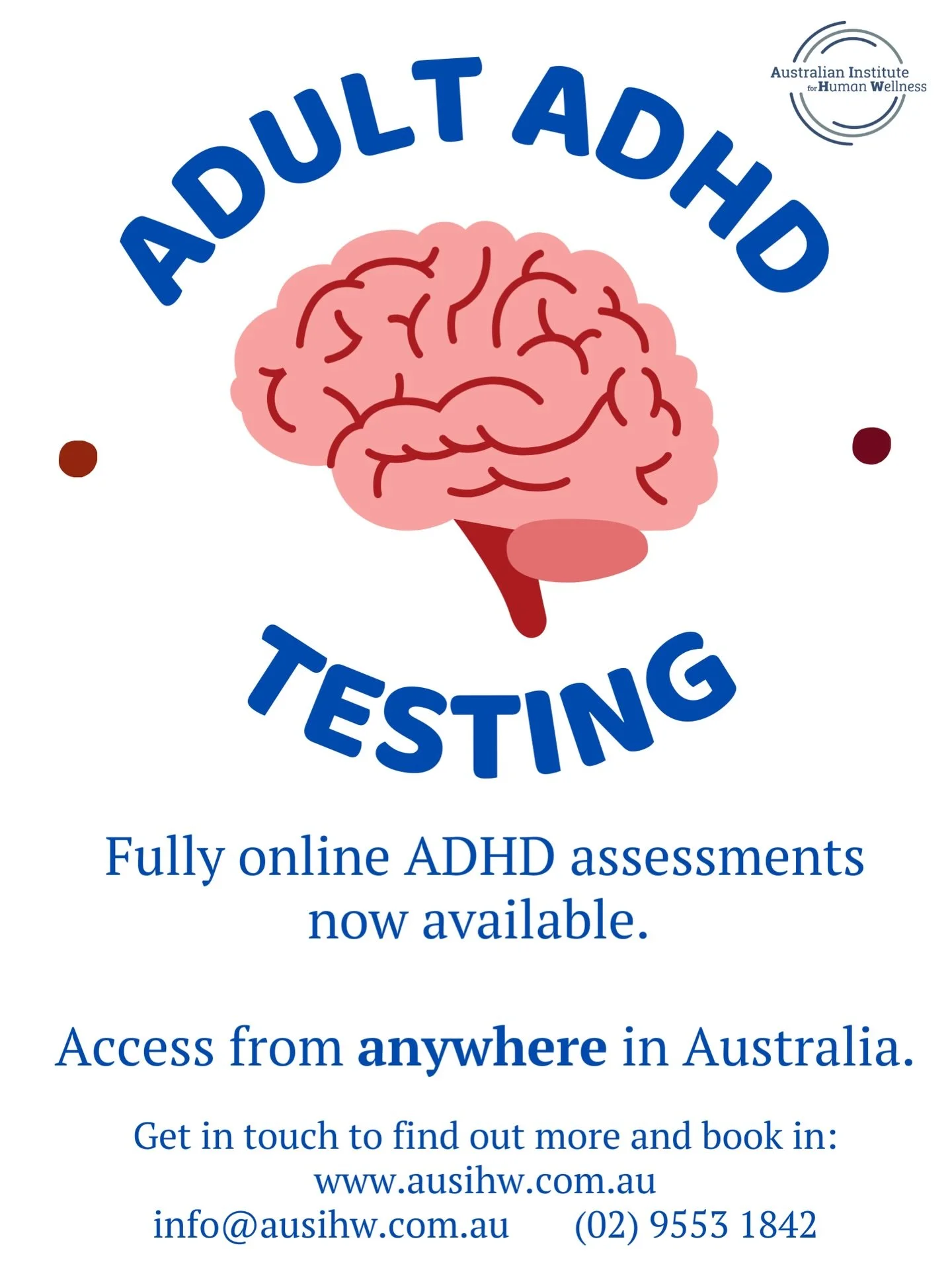Given the rise in adults curious as to whether or not they have ADHD, we are now offering ADHD assessments FULLY online! 
We know that many people from our rural and remote communities have been on long waitlists, or have had to travel far to access 