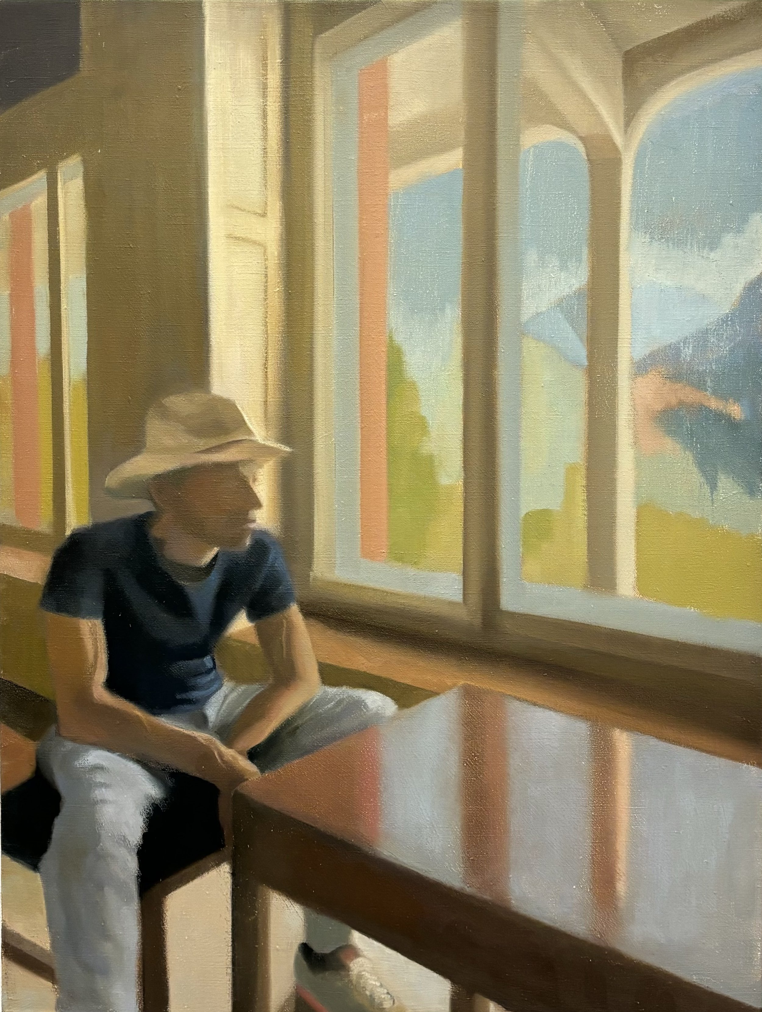 The Magic Mountain. 2024, 70 x 60cm, oil on linen