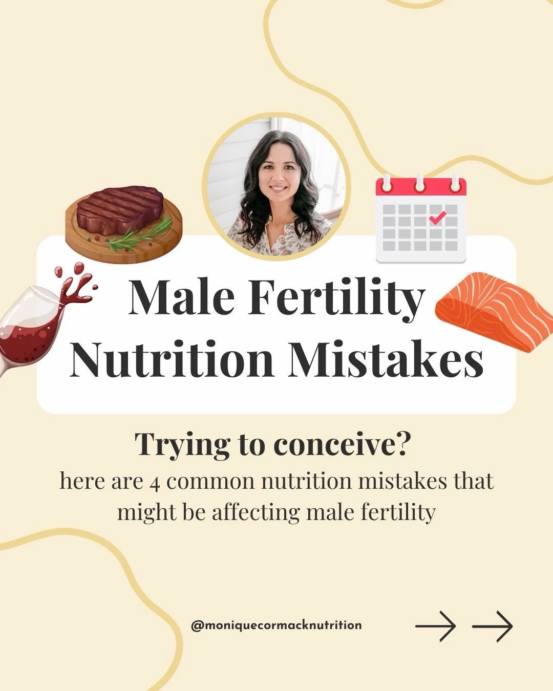 ✨ Trying to conceive? Don&rsquo;t overlook male fertility nutrition.⁣
⁣
When we talk about preconception health, the focus often lands on women but sperm health is half the equation. And the good news? Nutrition and lifestyle changes can make a diffe