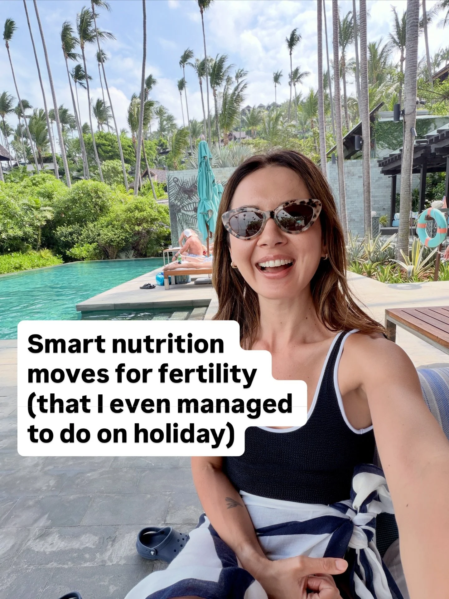 ✨ Smart fertility nutrition moves&hellip; on holiday? Yep, really.⁣
⁣
No stress, no extremes, just simple strategies that support your body (and mind).⁣
⁣
While I was away, I kept up a few fertility-friendly habits that are easy to carry into everyda