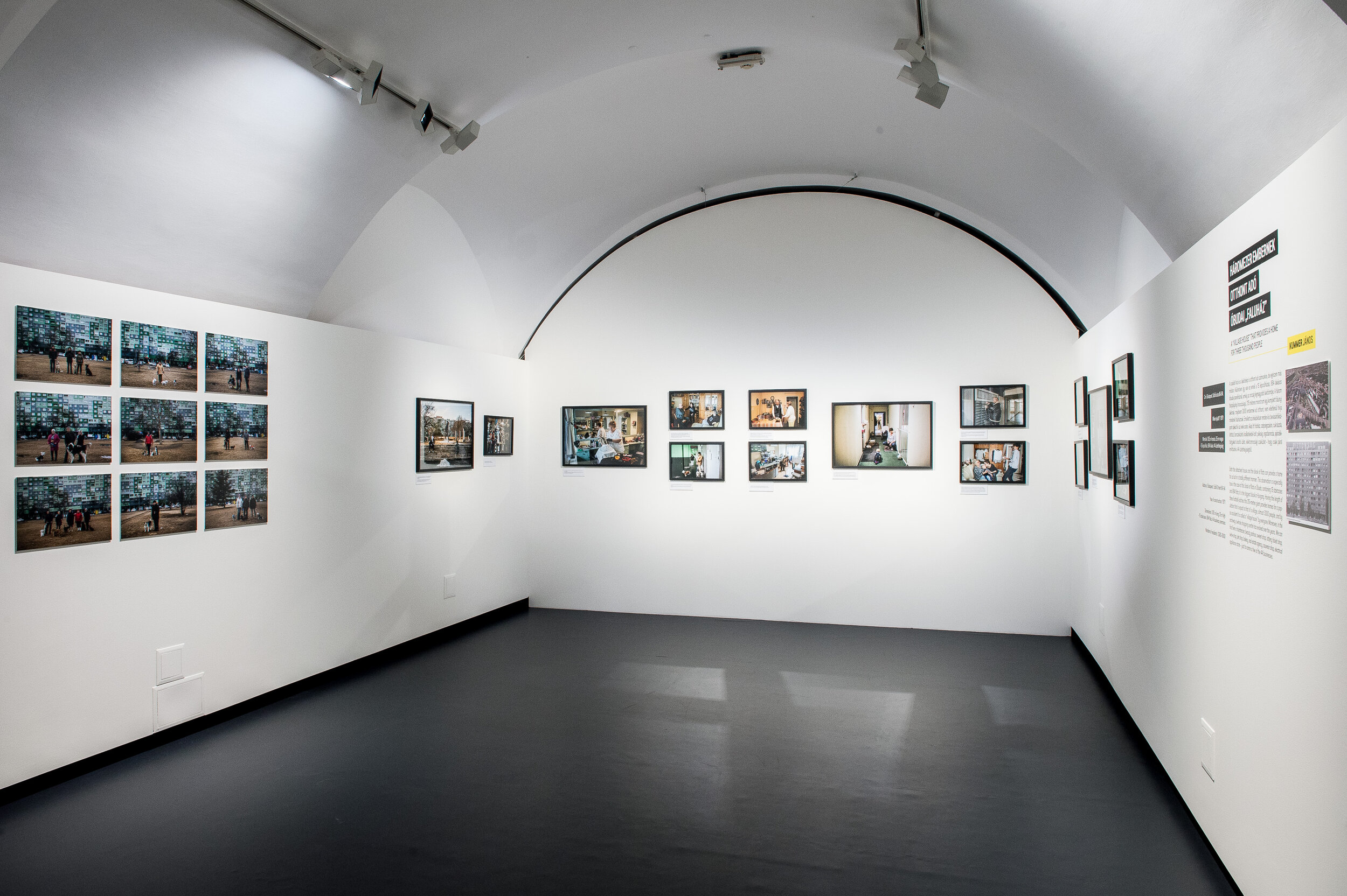  Enterior photo of the exhibition of the “A Shared House” curated by Istvan Viragvolgyi. Vertical village was part of the seven houses in seven picture stories in the photo exhibition of the Pannonhalma Archabbey. Photo taken by Sandor Ujvari 