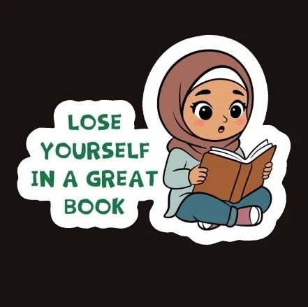 Muslimah Reading a Book Sticker