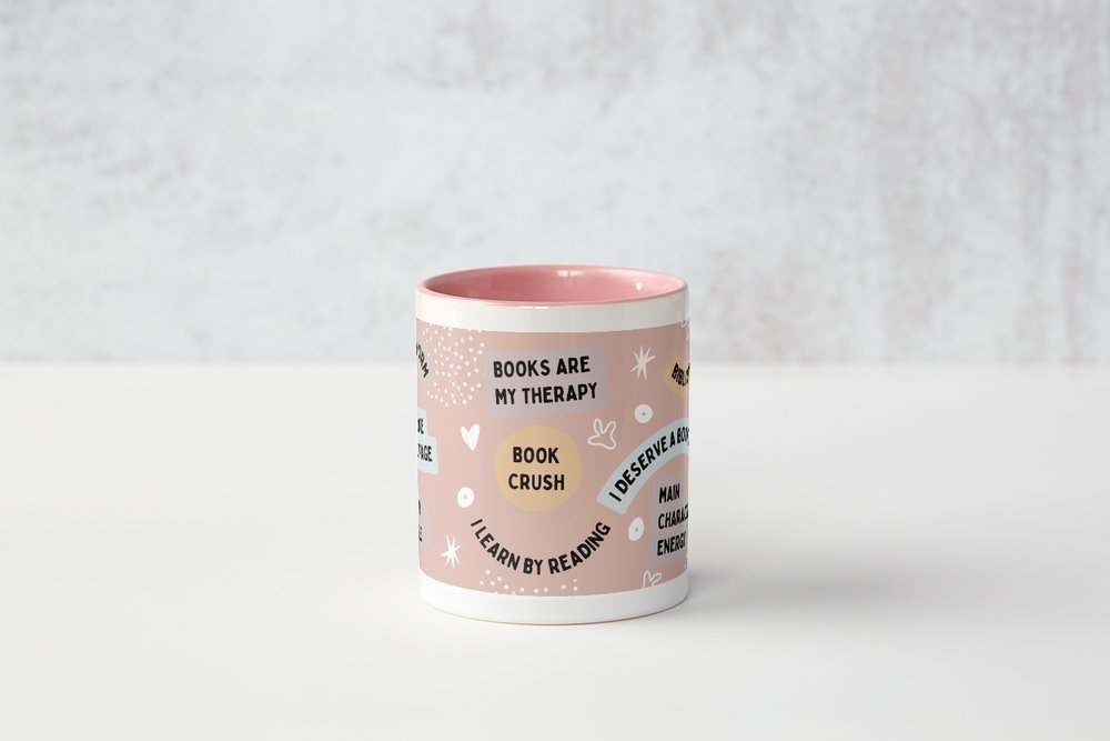Books Are My Therapy Colour Mugs
