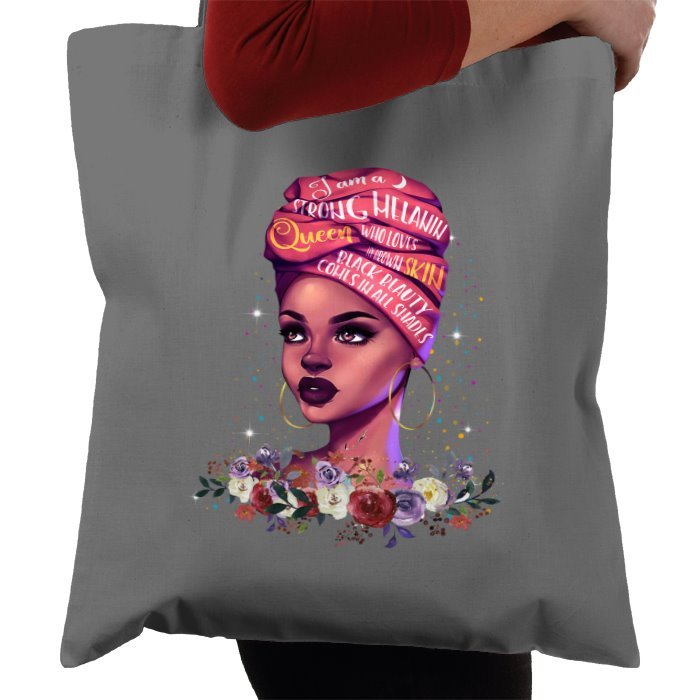Black Queen Graphite Grey Tote Bag