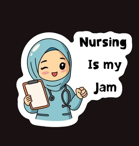 Muslimah Nurse: Nursing Is My Jam Sticker