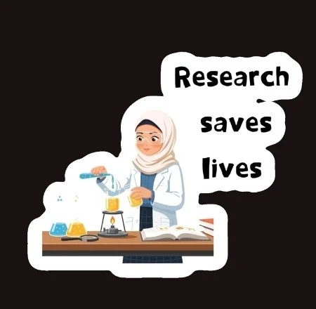Research Saves Lives Muslimah Sticker