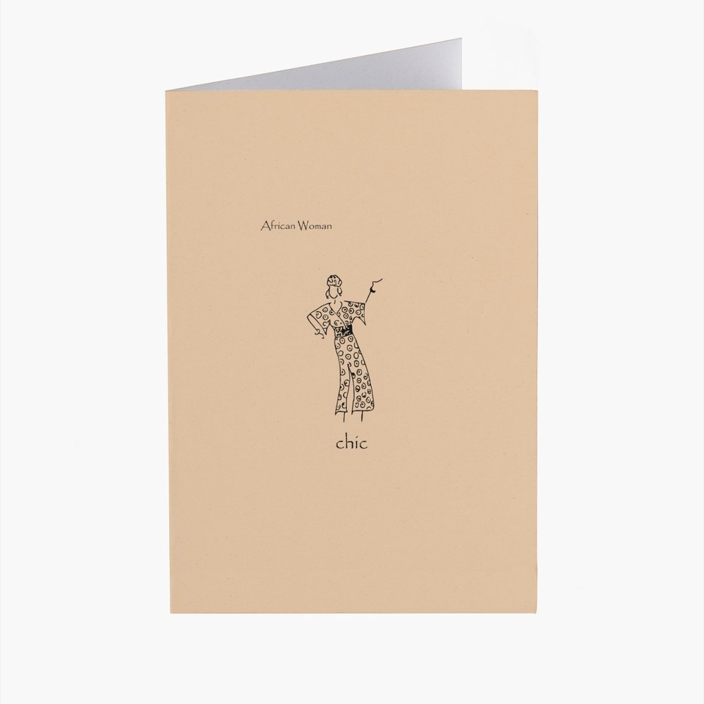 Chic African Woman Greeting Card