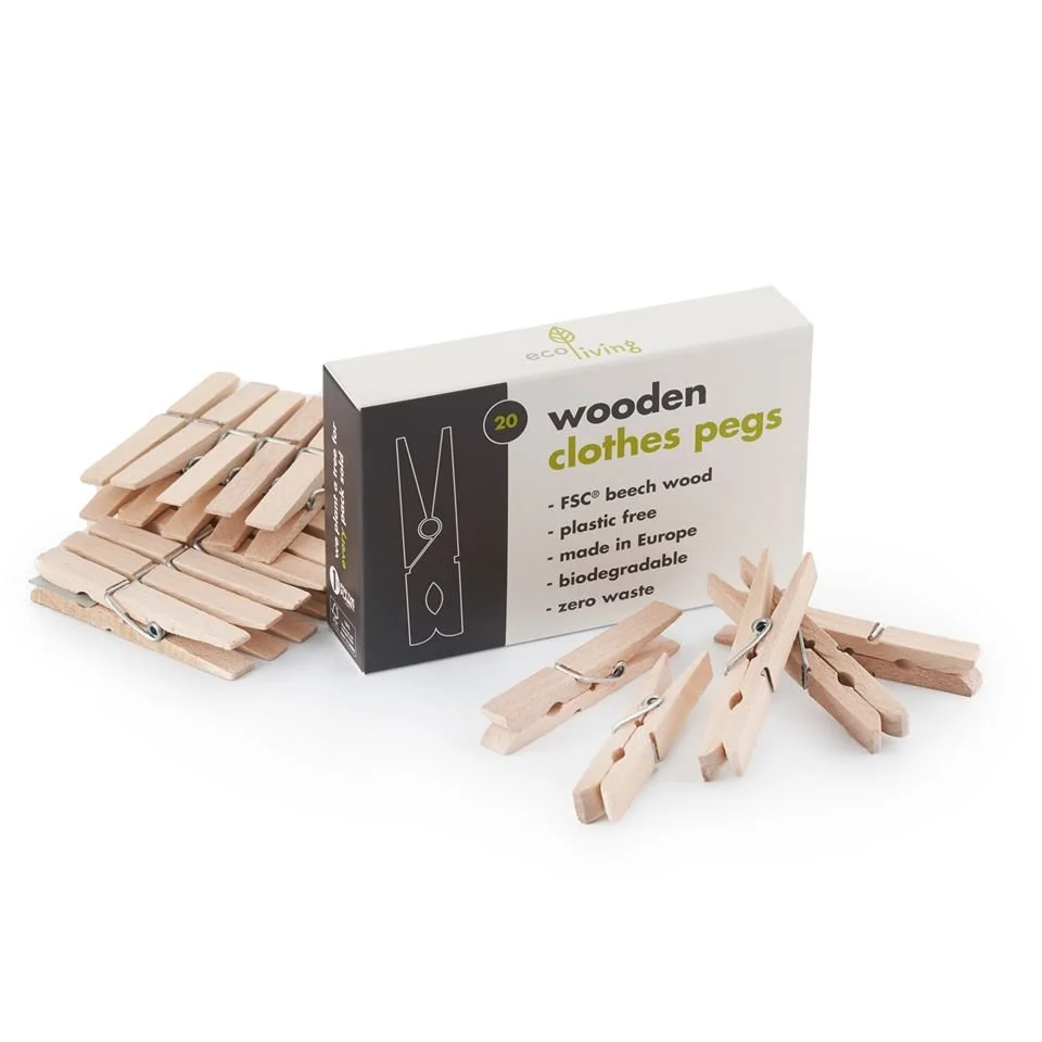 ecoLiving wooden clothes pegs — Taylor Made Refills