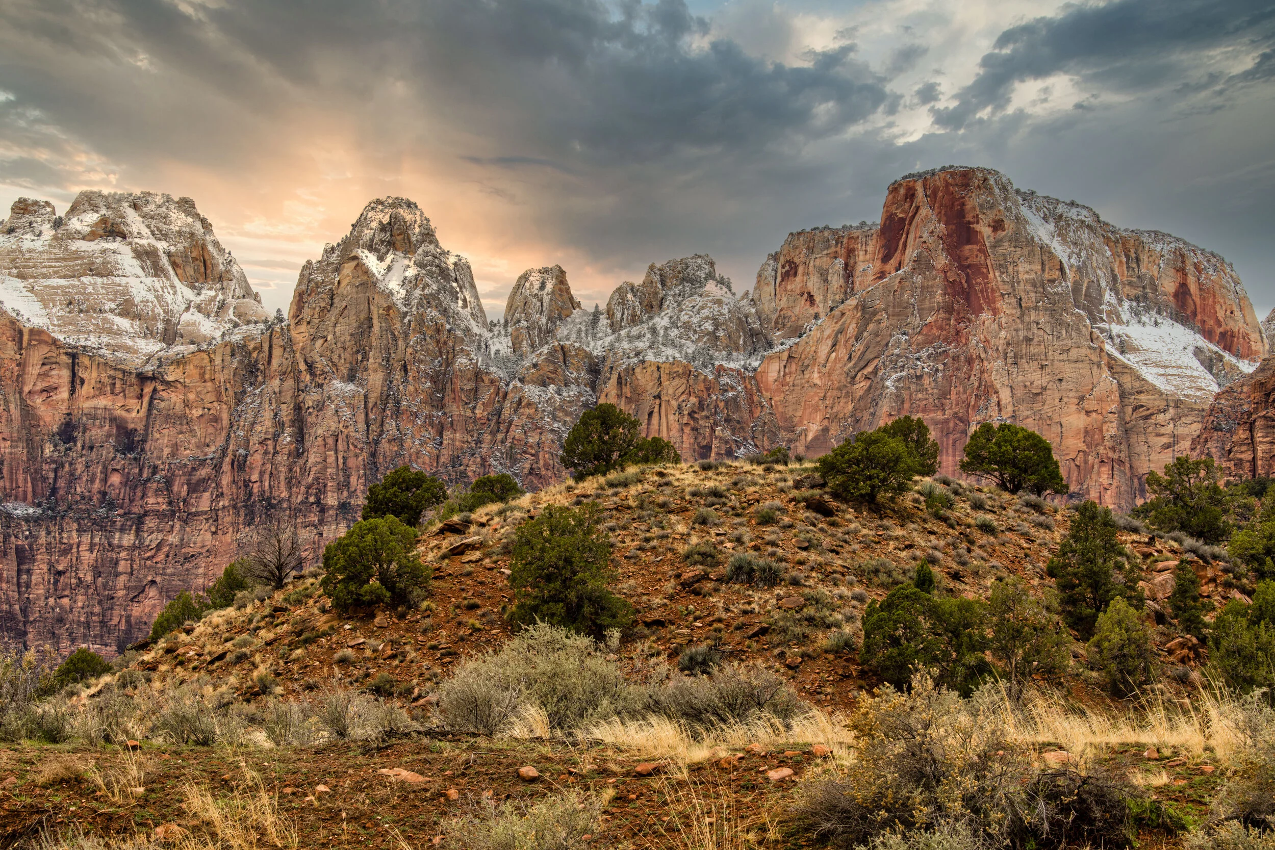 Moody Winter Afternoon - Virgin, Utah