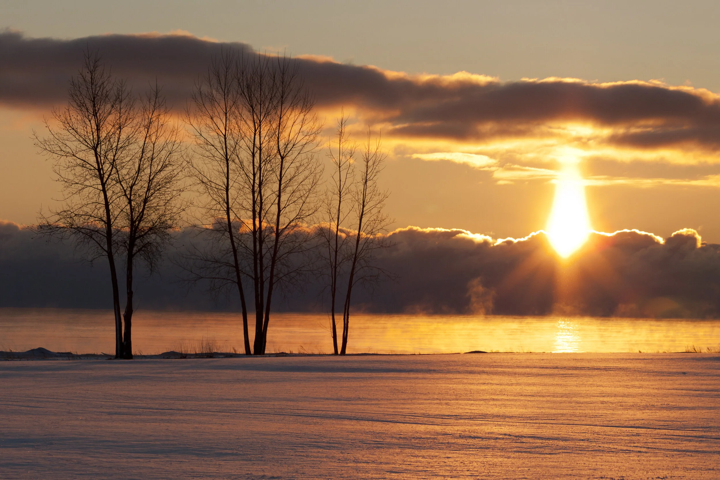 Flame On! - Lake Huron Winter Sunrise