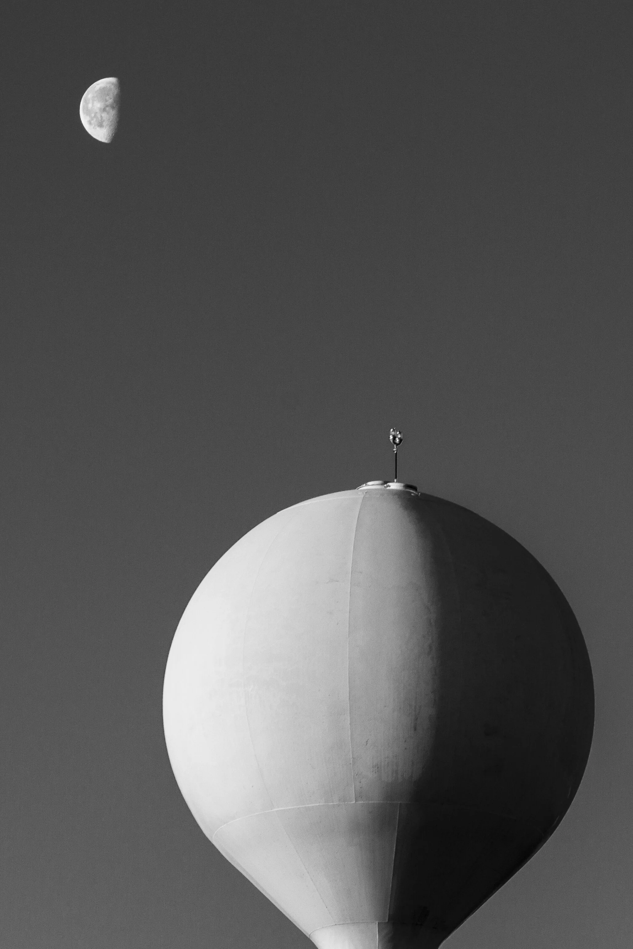 Two Worlds - black and white abstract