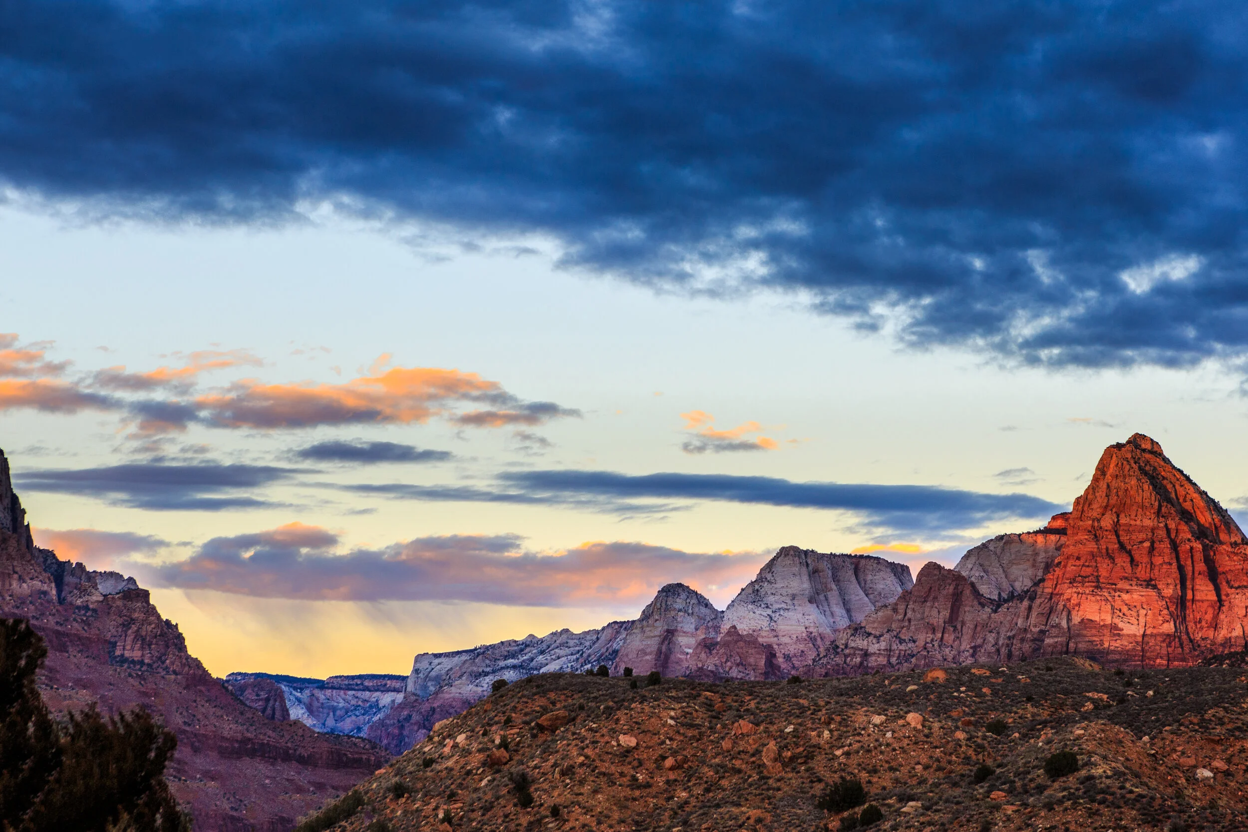 High Desert Sunset Colors - Zion National Park Utah