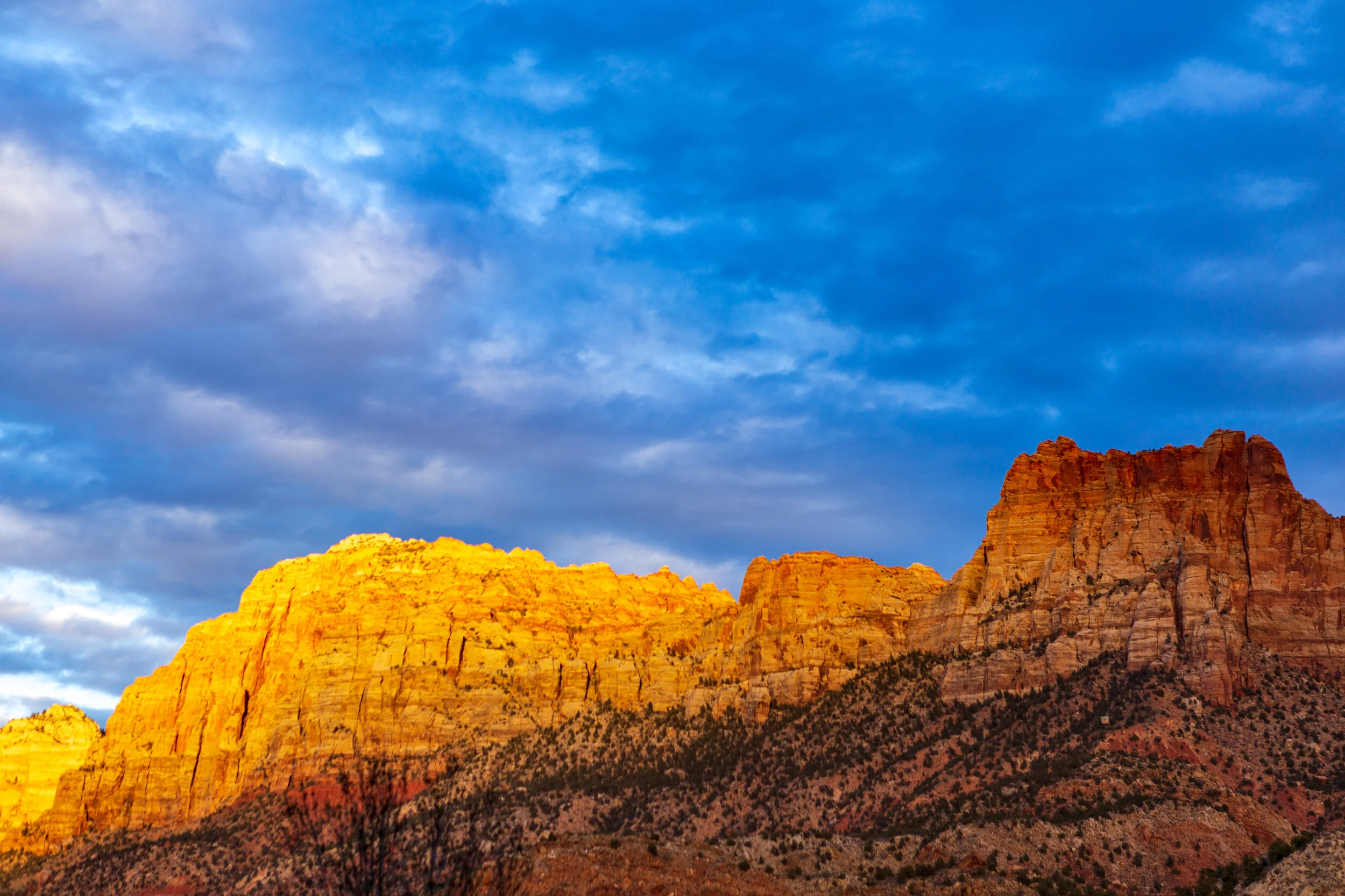 Sunset & Clouds - Zion National Park Utah
