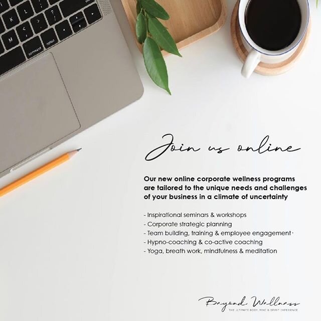 We are pleased to launch our new online wellness program with you. In such uncertain times, while we are isolated, togetherness has never been more important.⁣
⁣
Our new wellness webinar program aims to bring people together, supporting individuals a