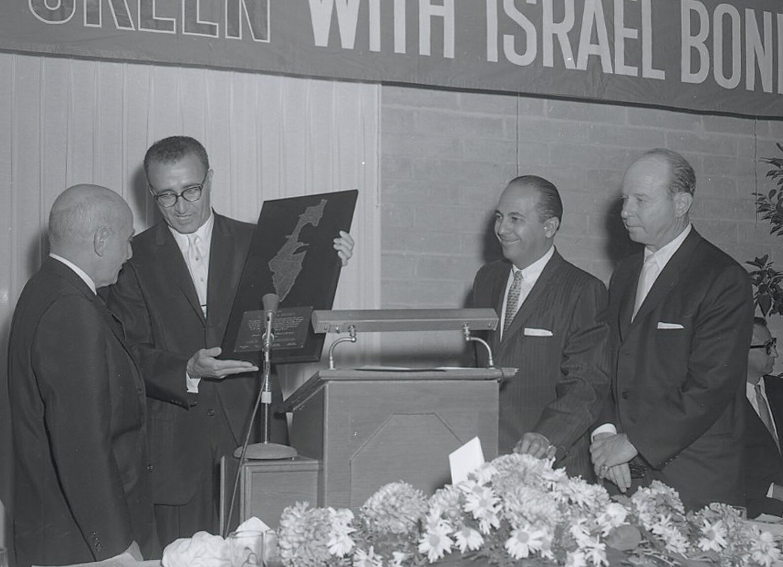 Israel Bonds hosts Maurice D. Brown testimonial dinner at JCC ca. 1962