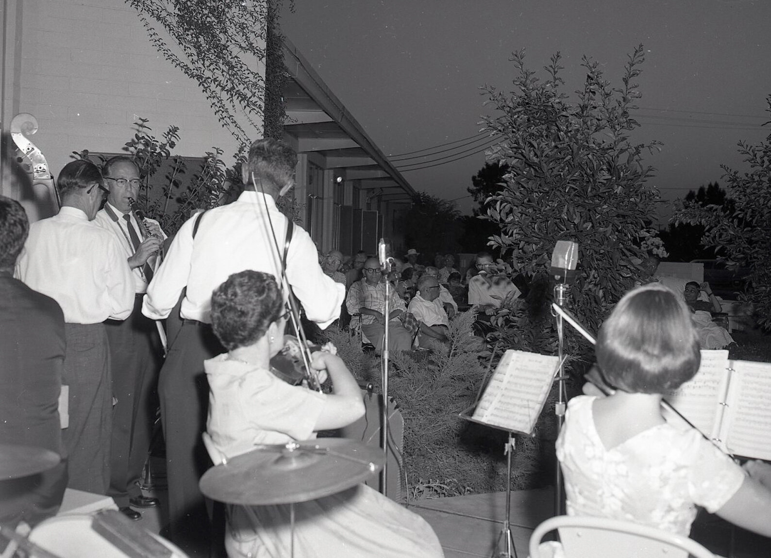 Kivel Nursing Home outdoor concert for the residents ca. 1961