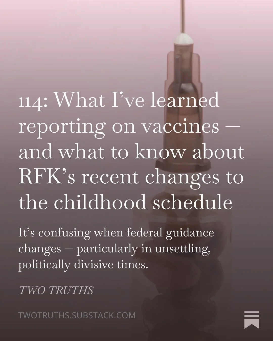 This week, Robert F. Kennedy Jr., a longtime vaccine skeptic who oversees the country&rsquo;s health agencies, announced a major change to childhood vaccine guidance: Some vaccines that you&rsquo;re used to seeing on the routine schedule&mdash;includ