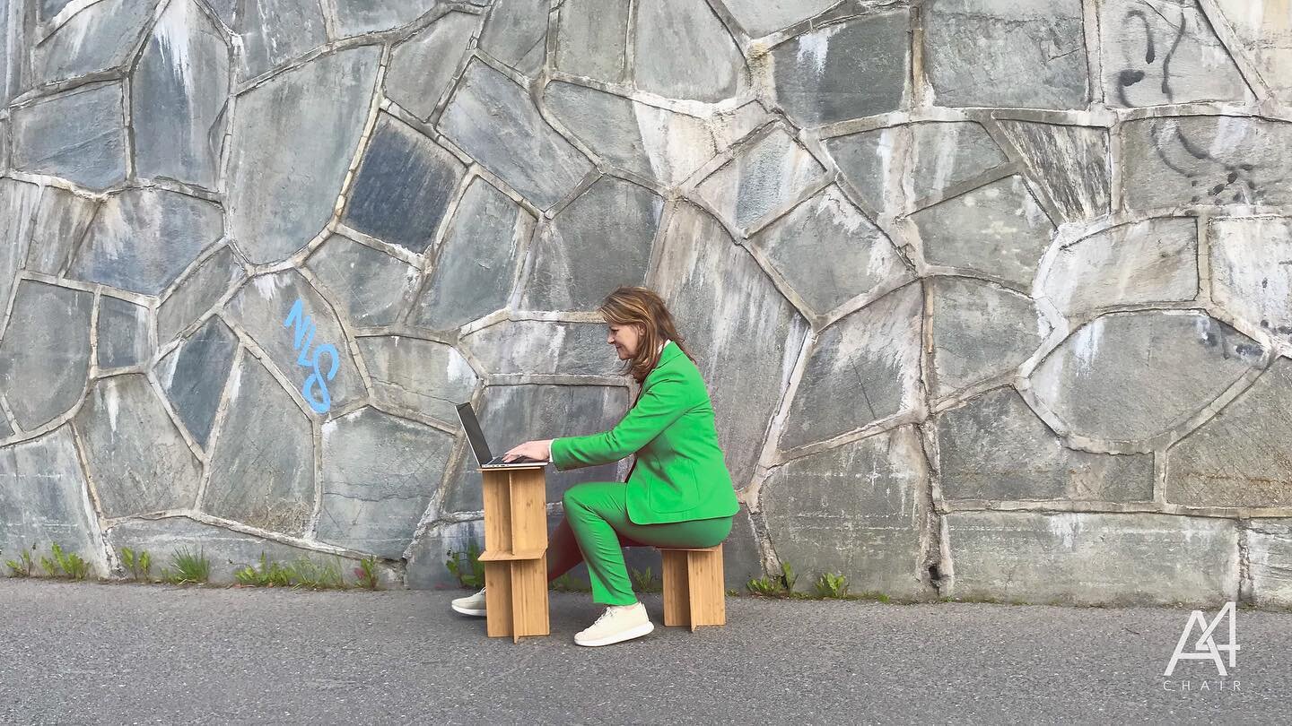 Workstation on demand
with A4-Chair

#product #design #productdesign #produkt #productdesigner #designer #a4chair #chair #smartdesign #bamboo #sustainable #sustainabledesign #noplastic #ecological #eco #kickstarter 
#work #break #backers #small #ecof