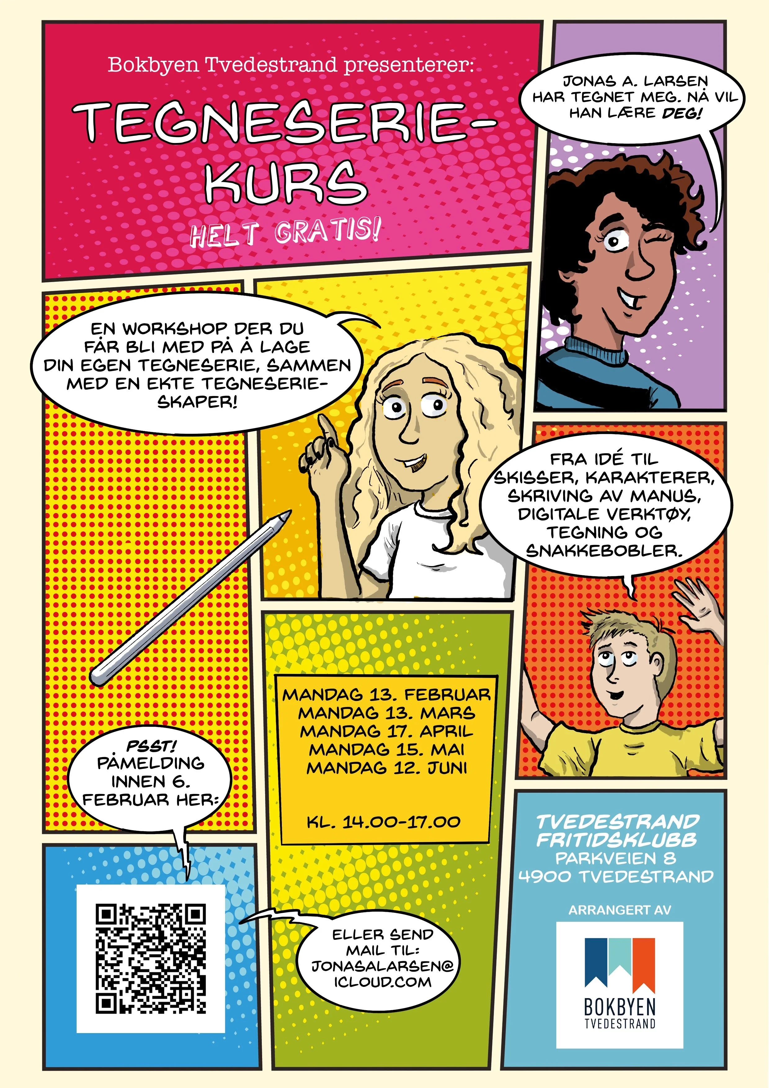 Tegneseriekurs for 4-10 kl.