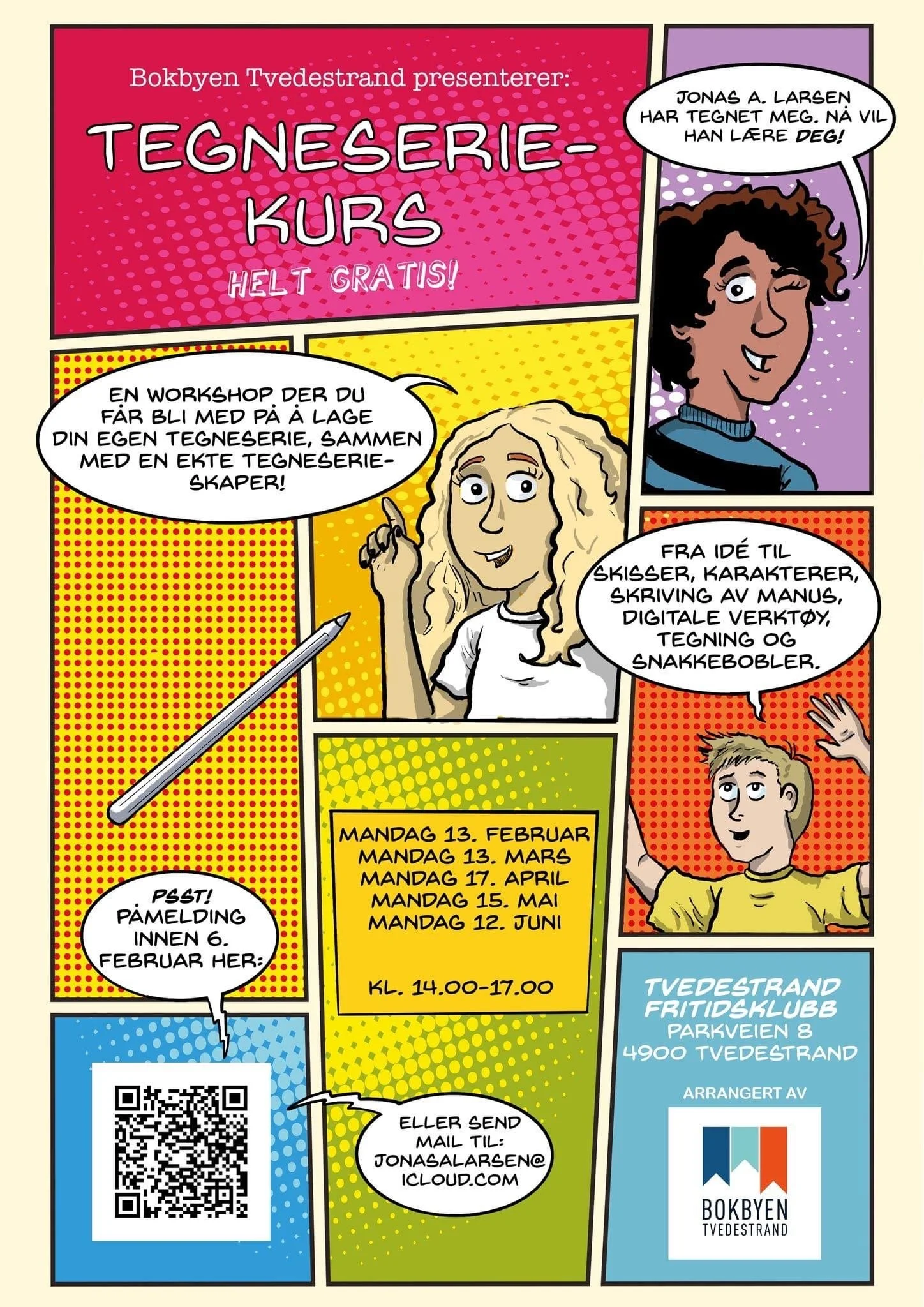 Tegneseriekurs for 4-10 kl.