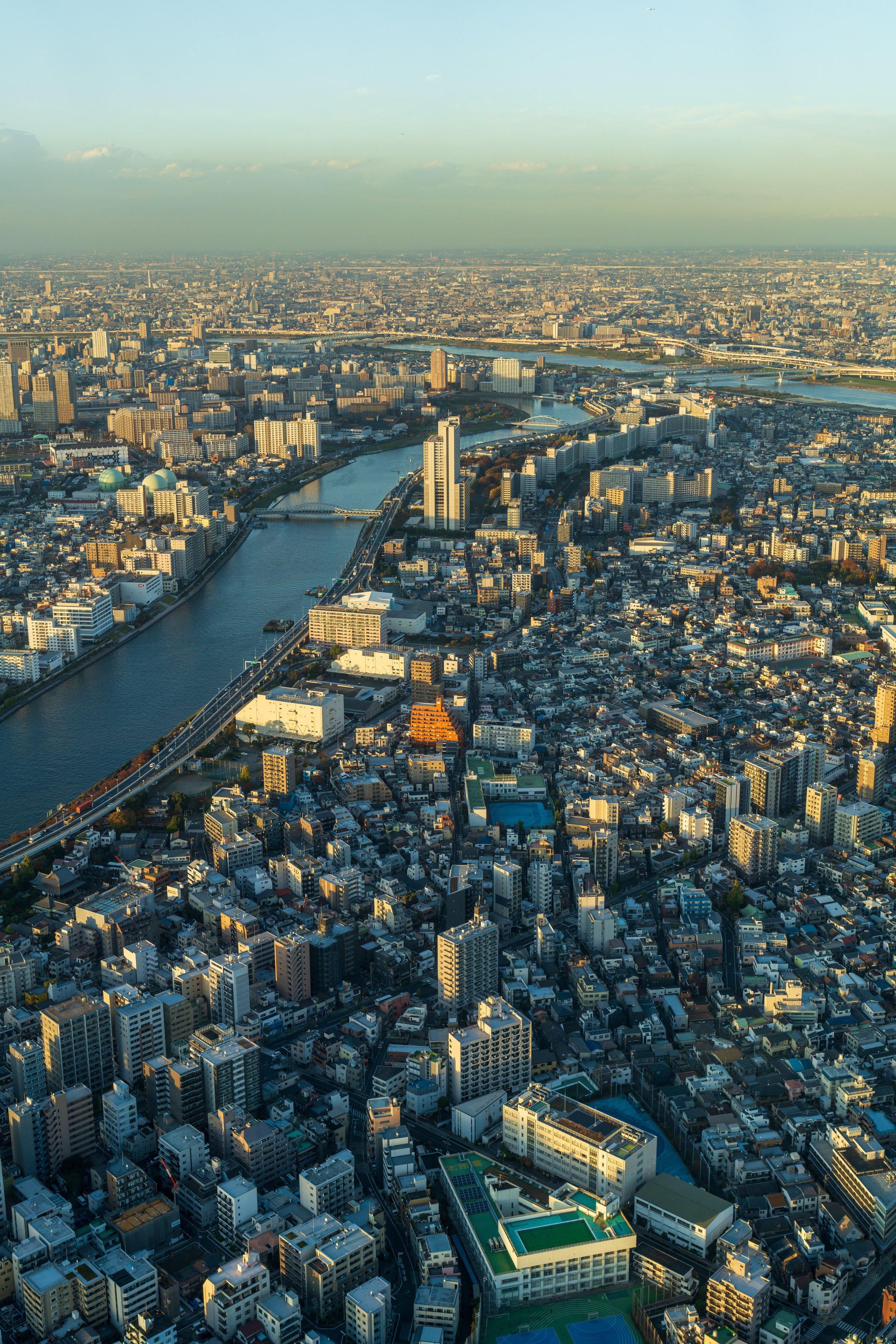  Looking north over the Sumida River (photo/Jason Rafal)  