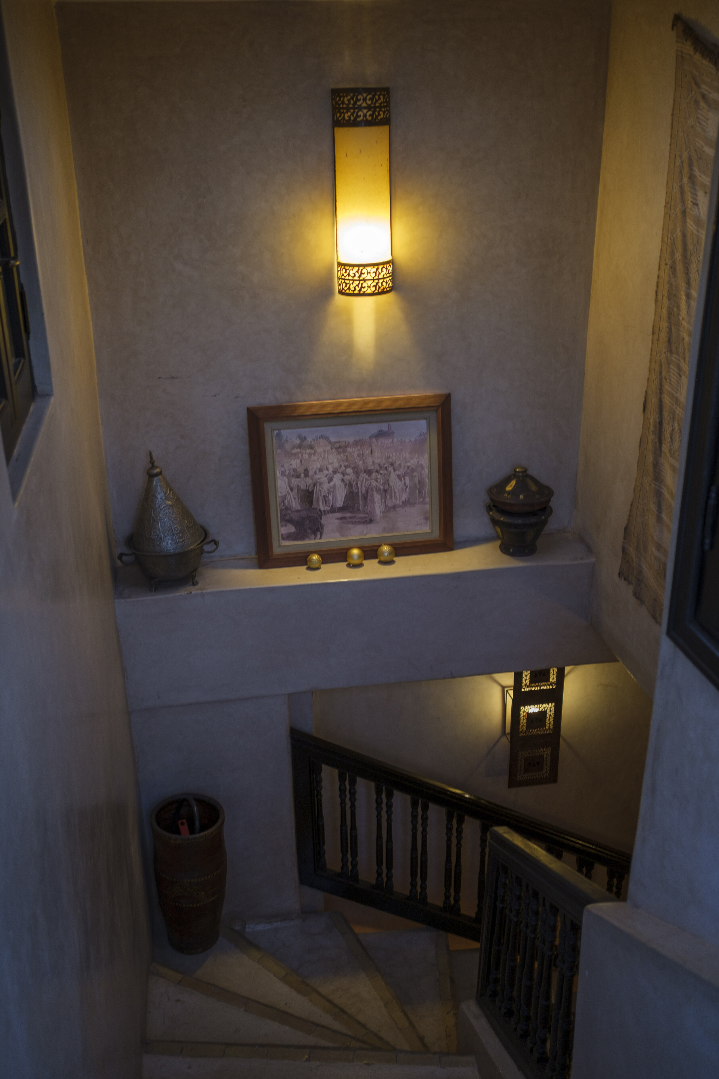  The stairway of our first riad (Photo/Jason Rafal) 