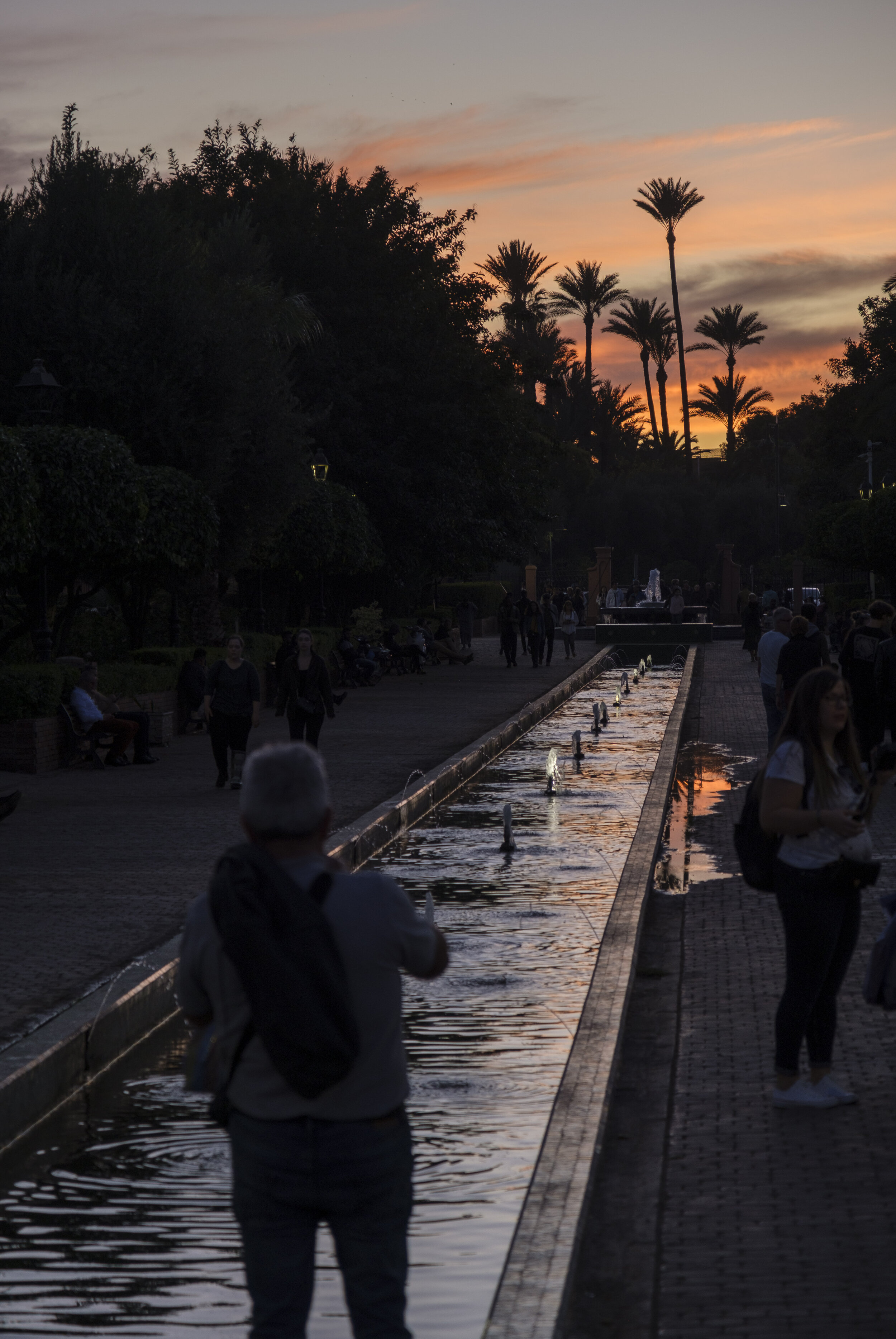  Sunset at a park near the Koutoubia Mosque (Photo/Jason Rafal) 