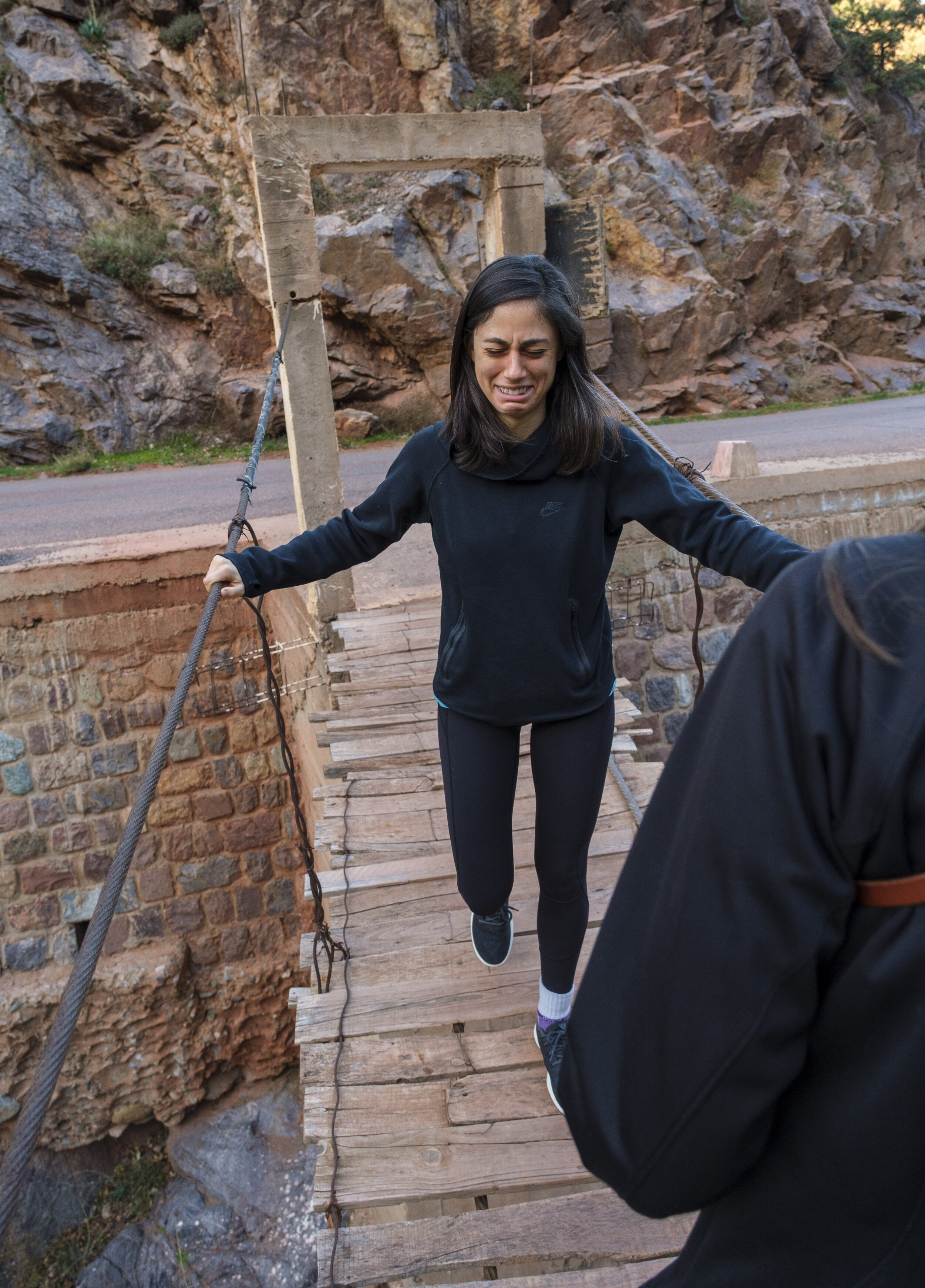  Emilie walking out to the bridge (Photo/Jason Rafal) 