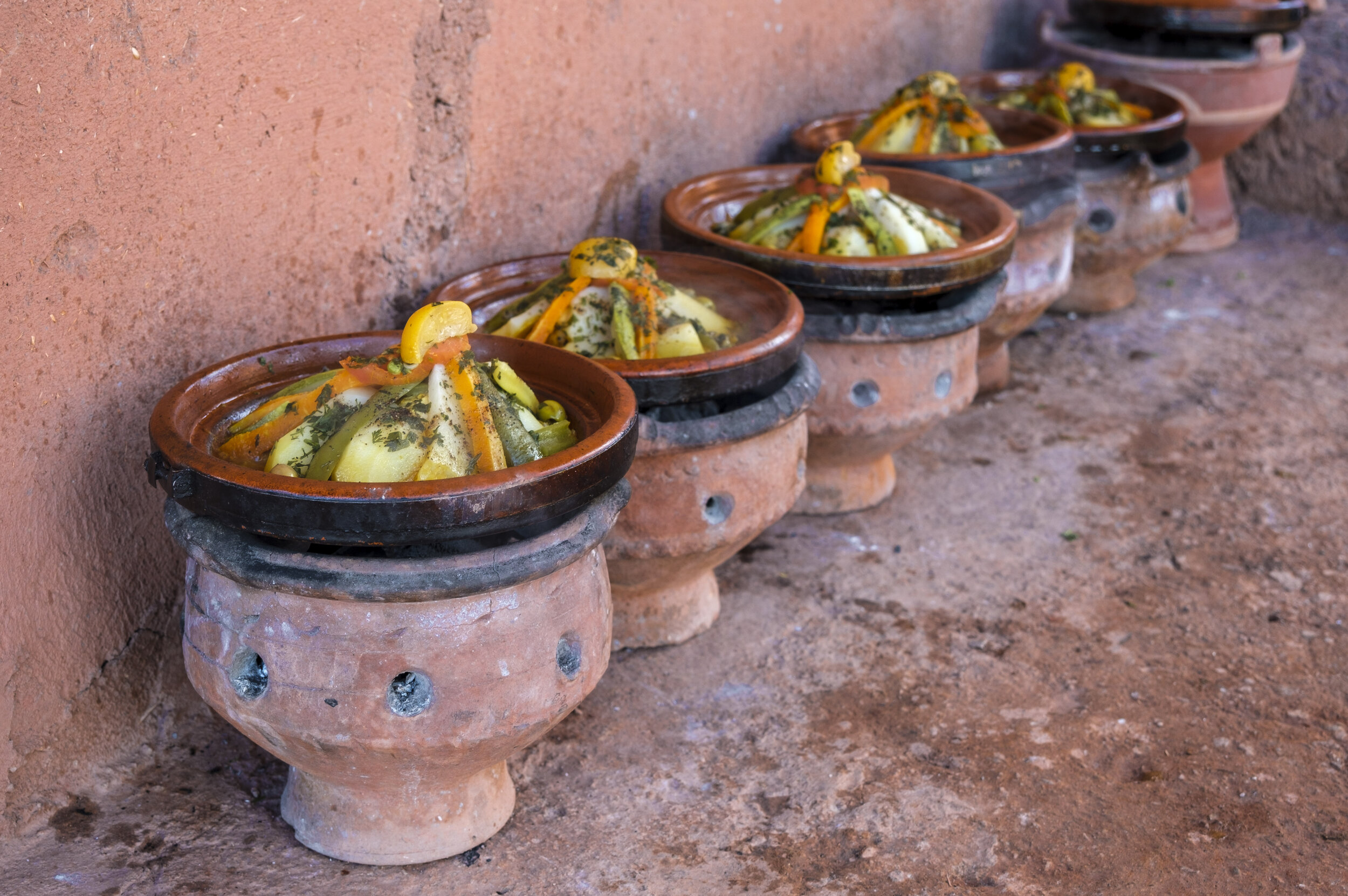  The tajines finishing the cooking process (Photo/Jason Rafal) 
