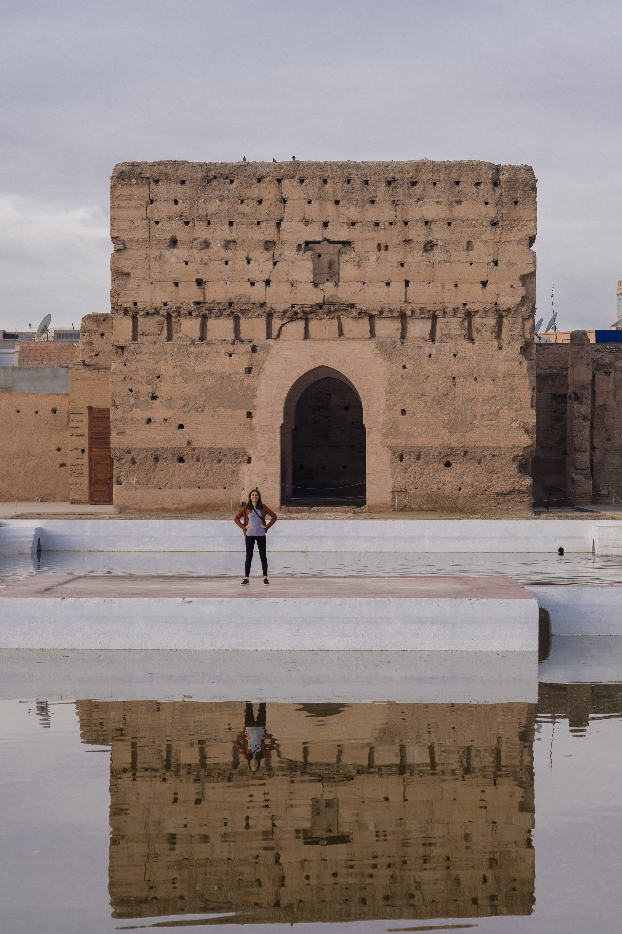  Emilie in front of one of the palace pools (Photo/Jason Rafal) 