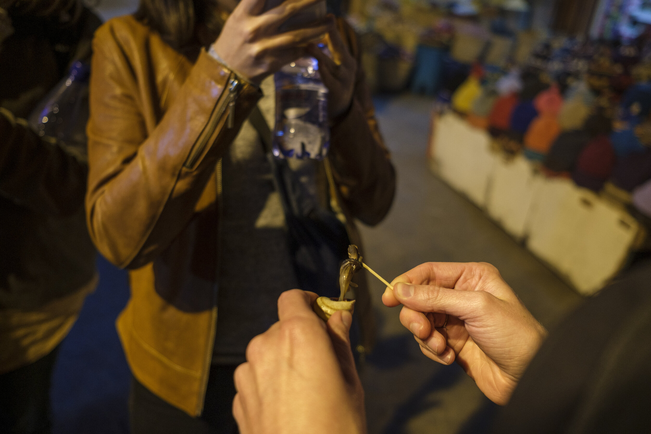  Extricating a snail (Photo/Jason Rafal) 