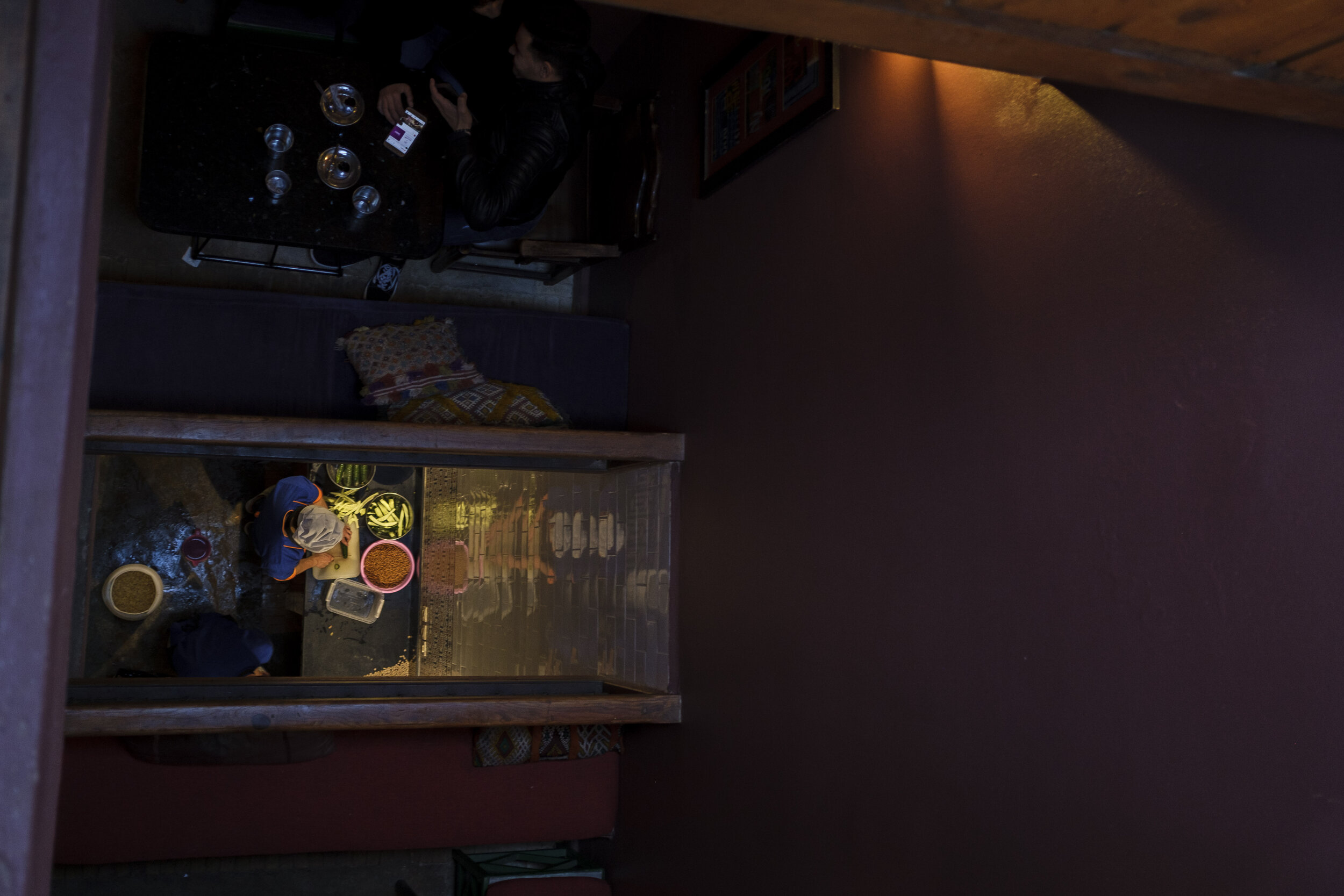  Looking down the stairwell from our kitchen (Photo/Jason Rafal) 