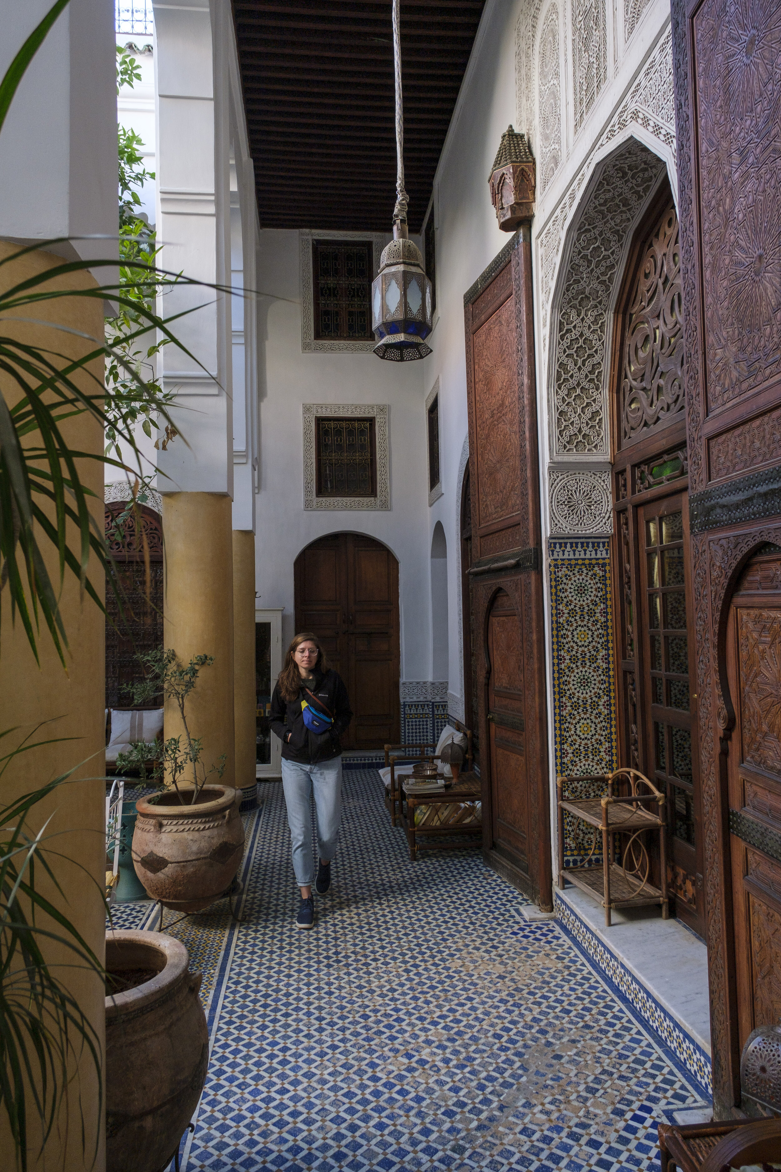  Ally walks through our riad (Photo/Jason Rafal) 