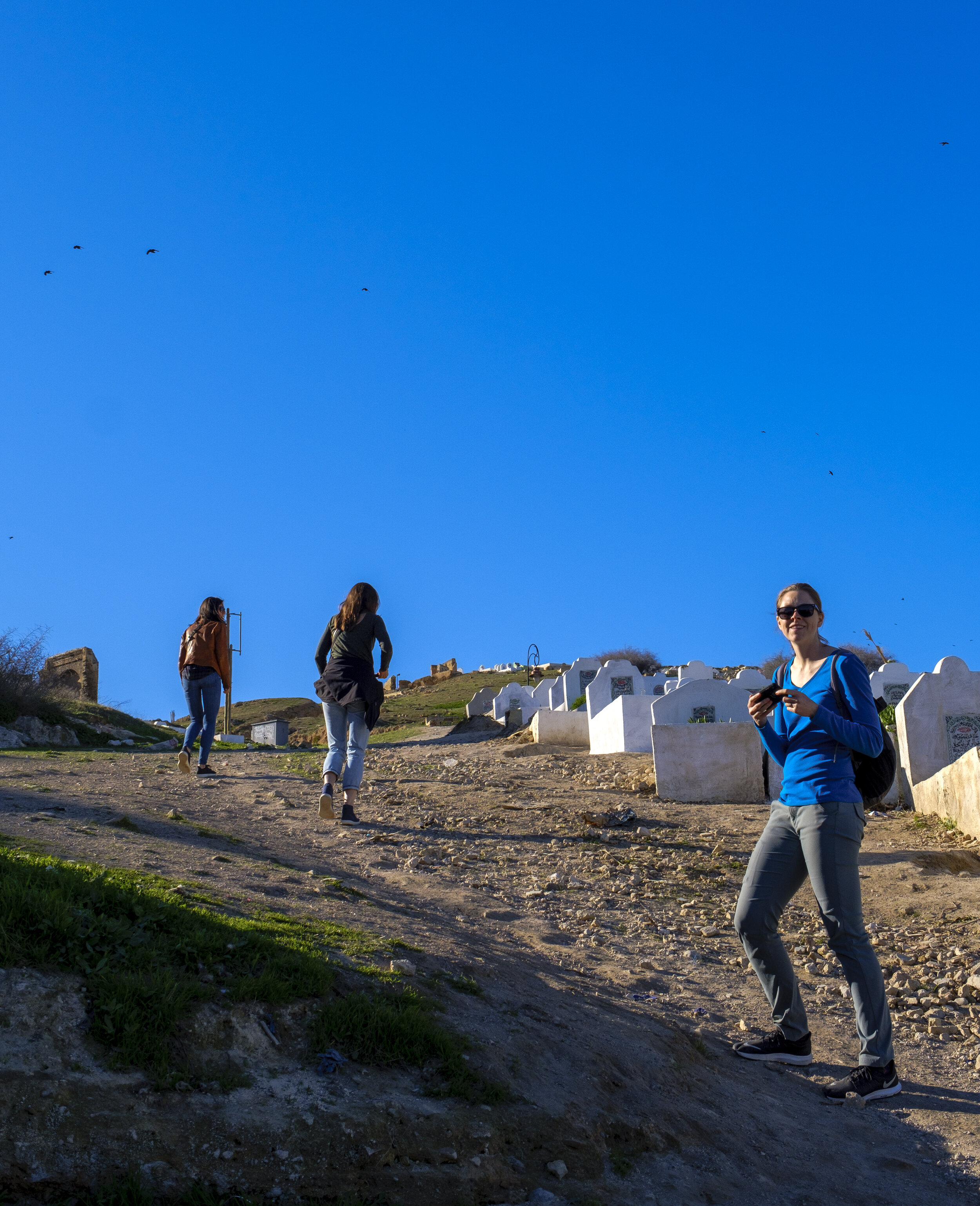  Hiking up through the cemetery (Photo/Jason Rafal) 