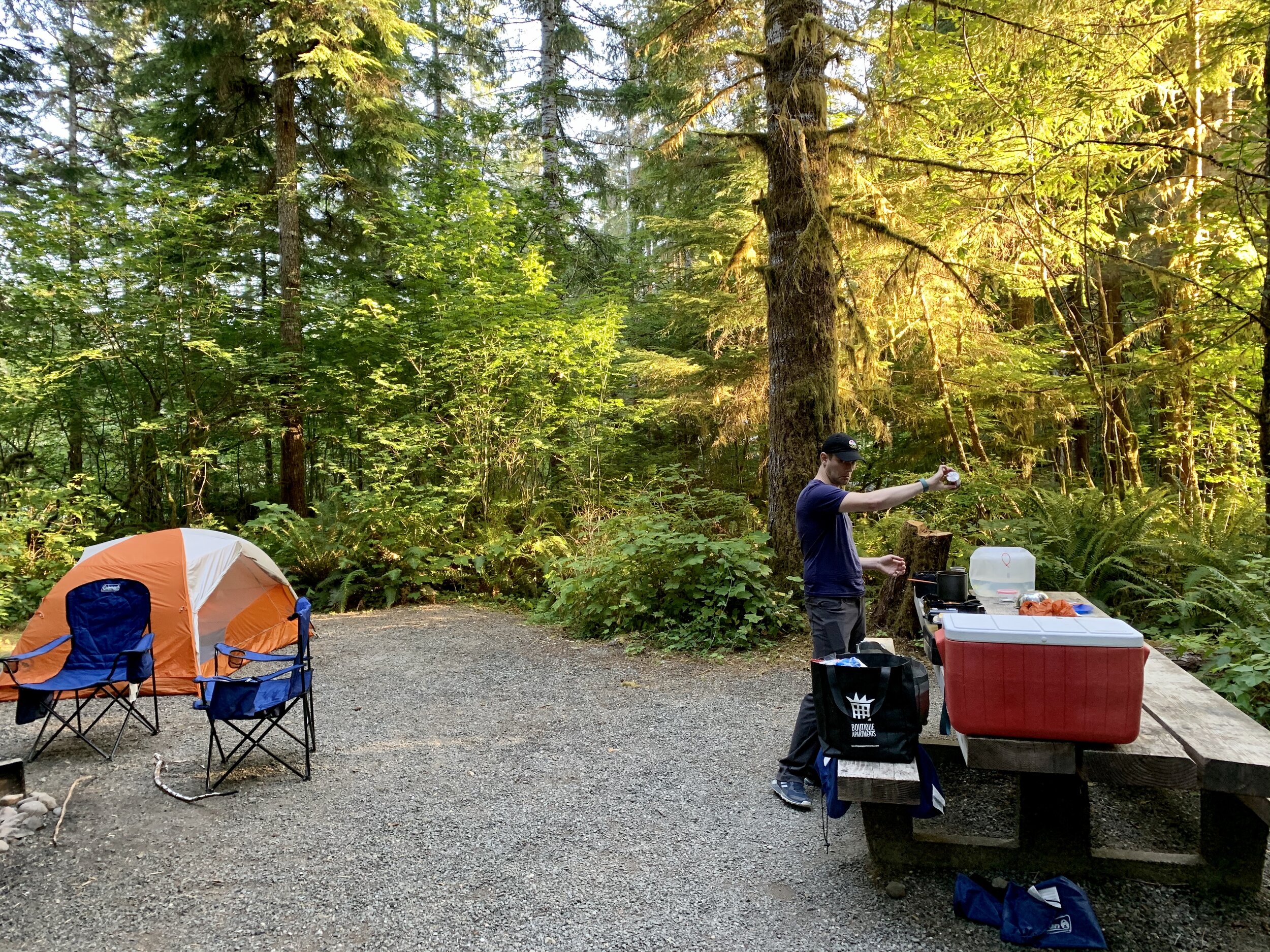  Pretty light at our campsite while Jason cooks (photo/Nicole Harrison) 
