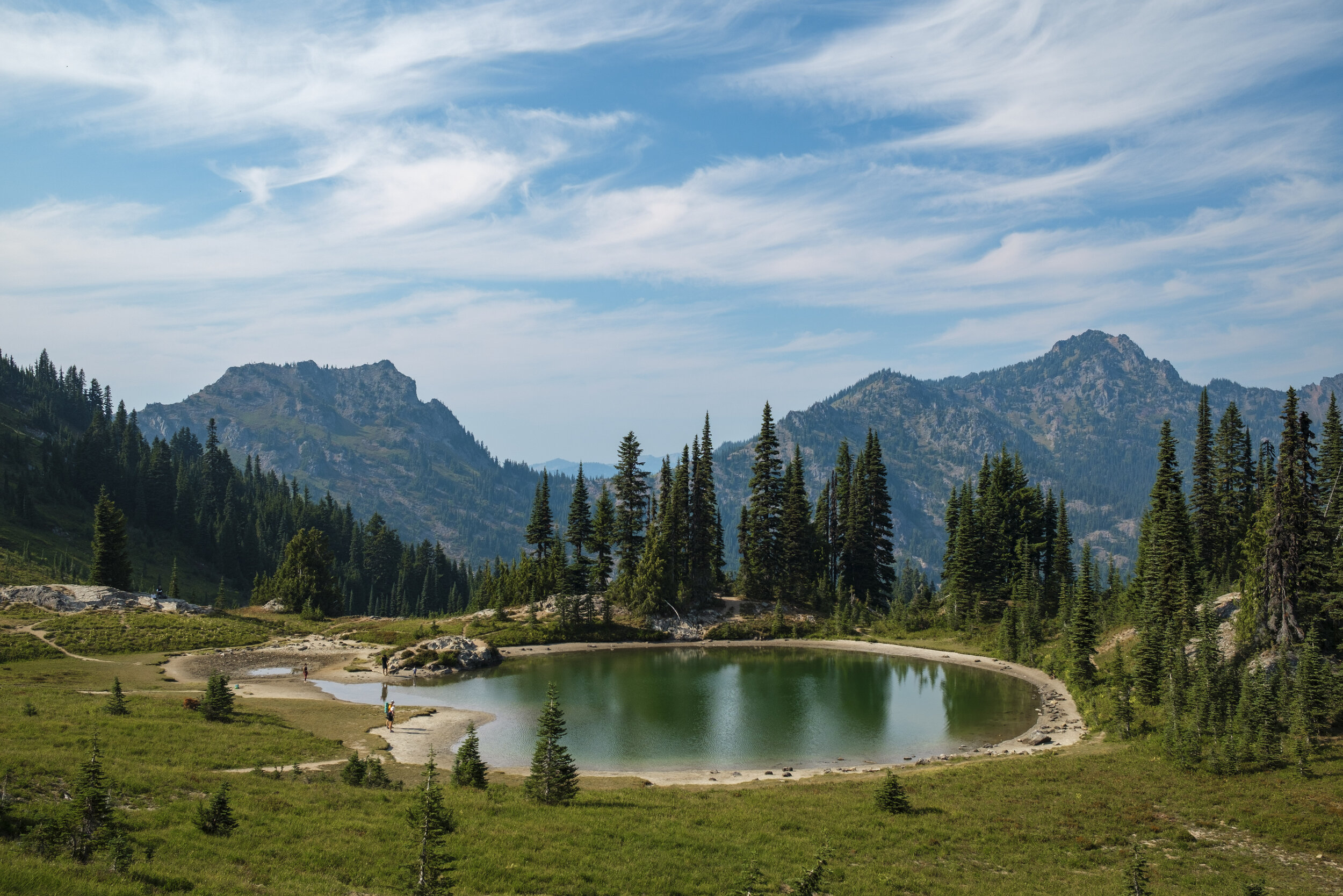 A small lake against the backdrop of shorter mountains in the park (photo/Jason Rafal) 