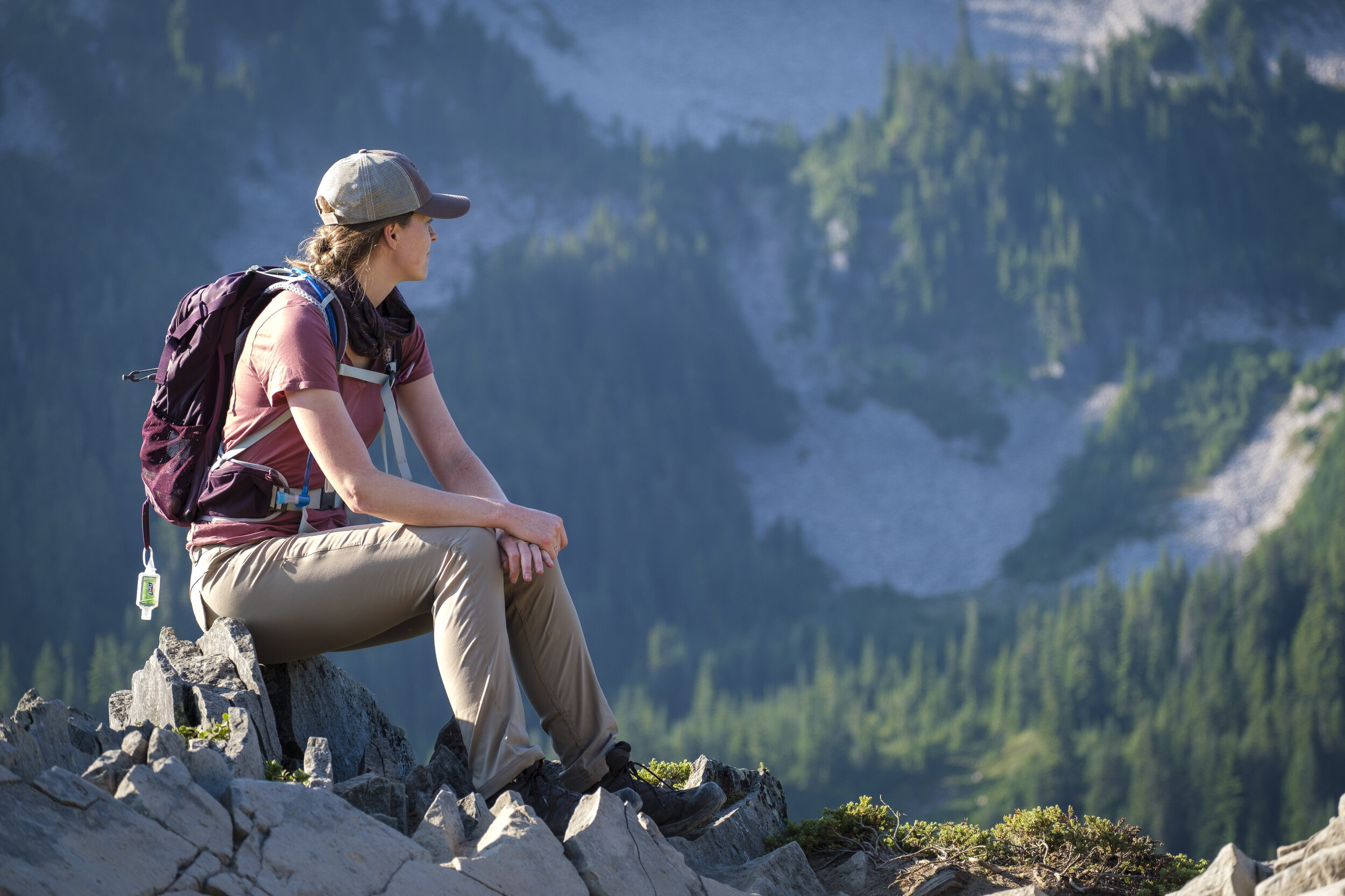  Taking a break after a hike up (photo/Jason Rafal) 