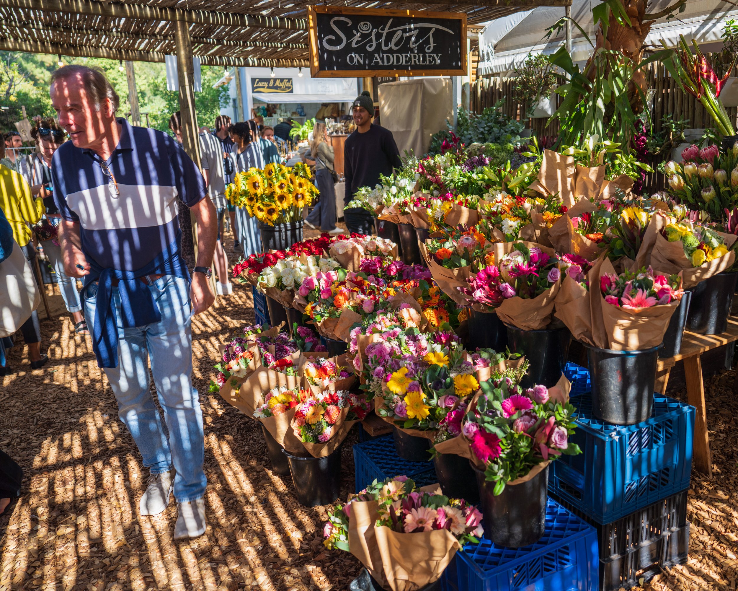  A flower stand at the Oranjezicht City Farm Market (photo/Jason Rafal) 