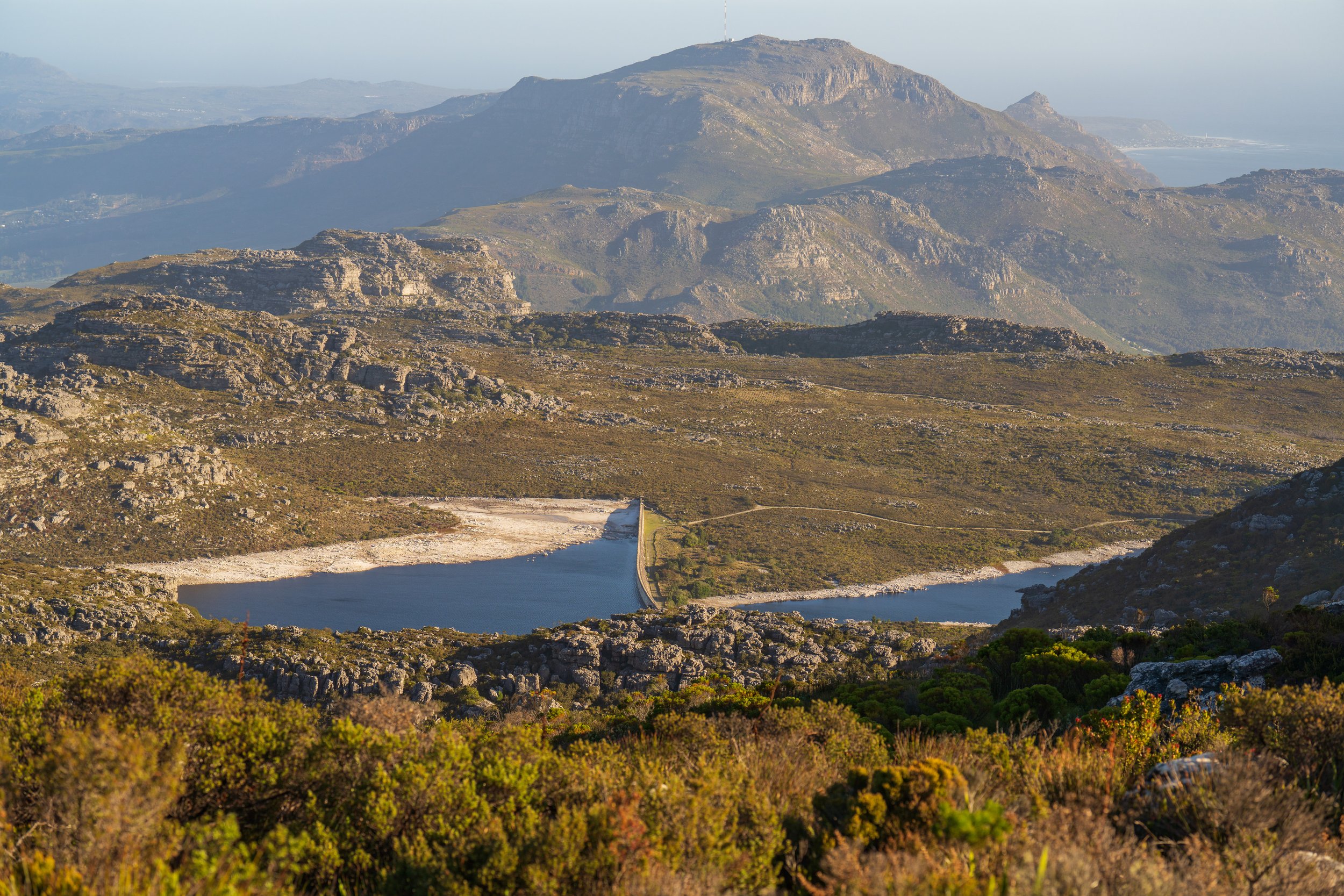  Two reservoirs near the top of the mountain (photo/Jason Rafal) 