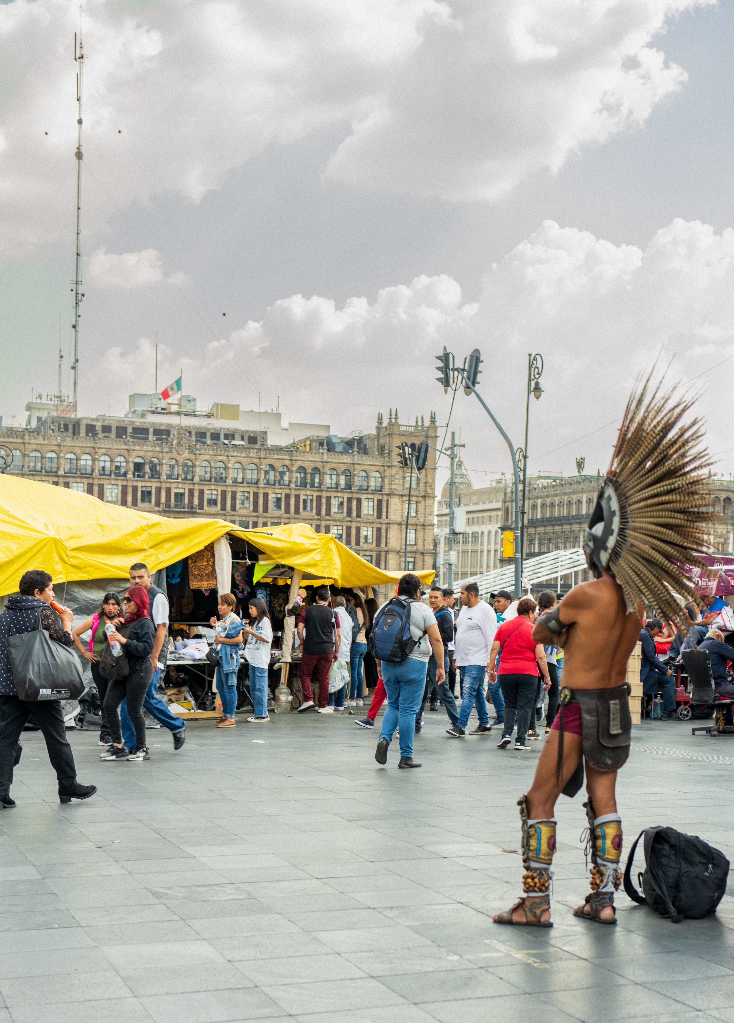 The scene in Zocalo, the central plaza (photo/Jason Rafal)