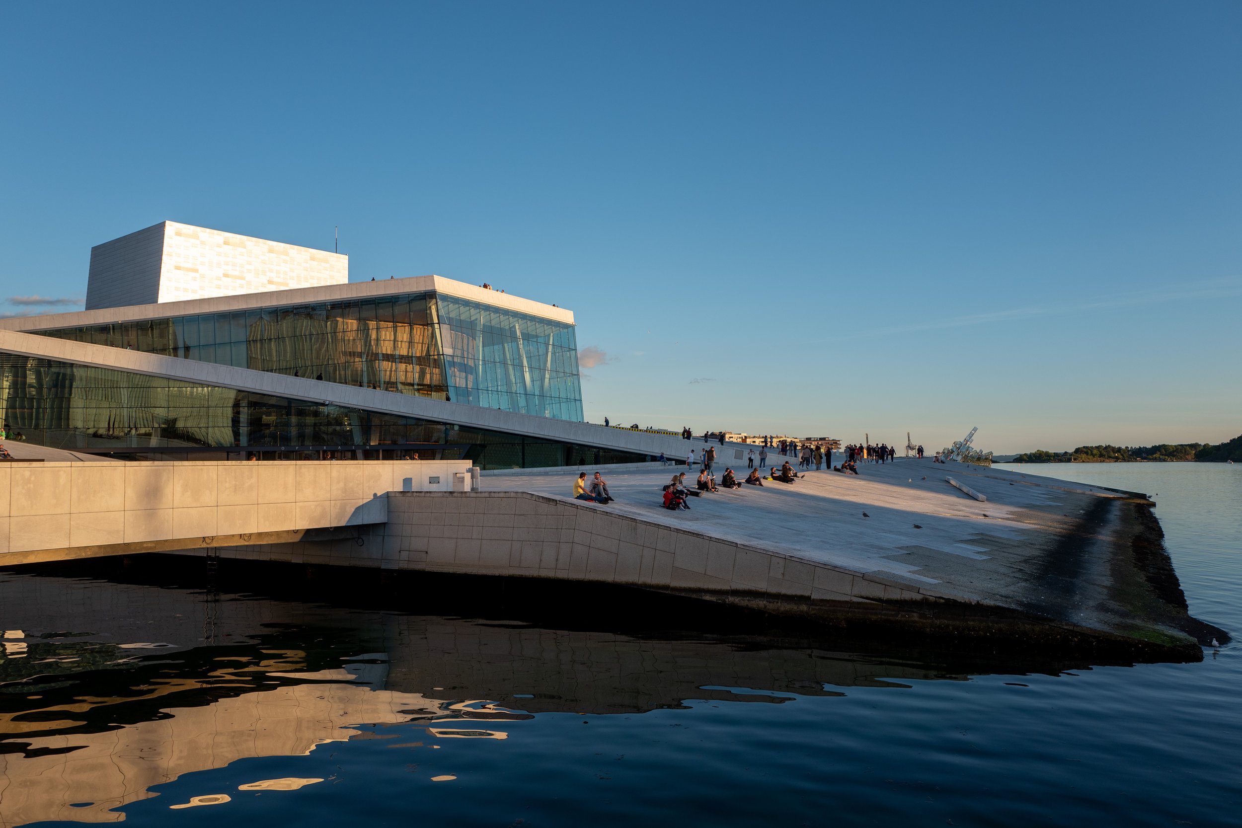 Sitting in front of the opera house at sunset (photo/Jason Rafal)